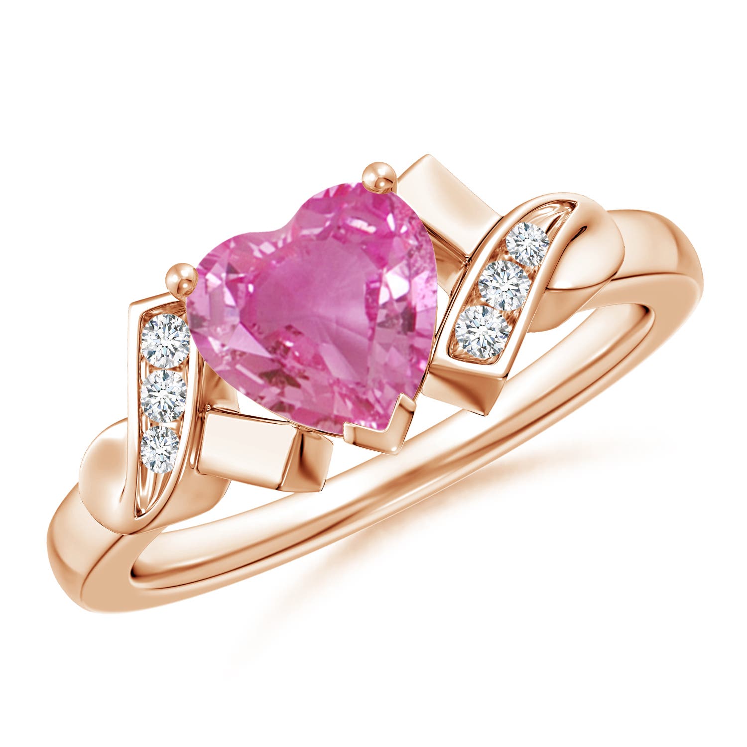 AAA - Pink Sapphire / 1.57 CT / 14 KT Rose Gold