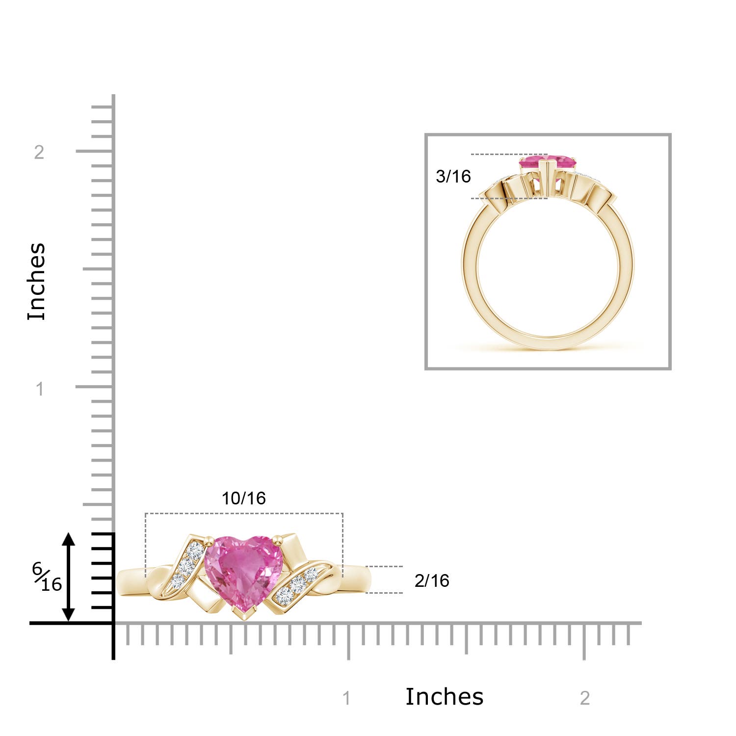 AAA - Pink Sapphire / 1.57 CT / 14 KT Yellow Gold