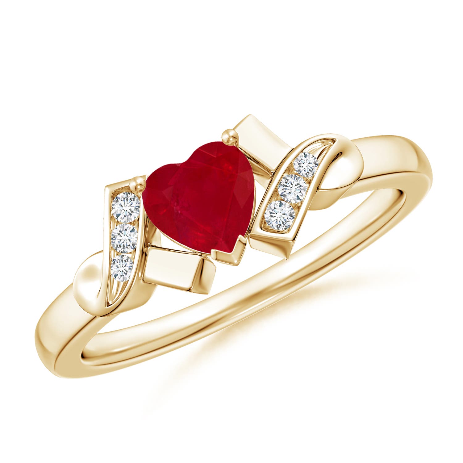 AA - Ruby / 0.61 CT / 14 KT Yellow Gold