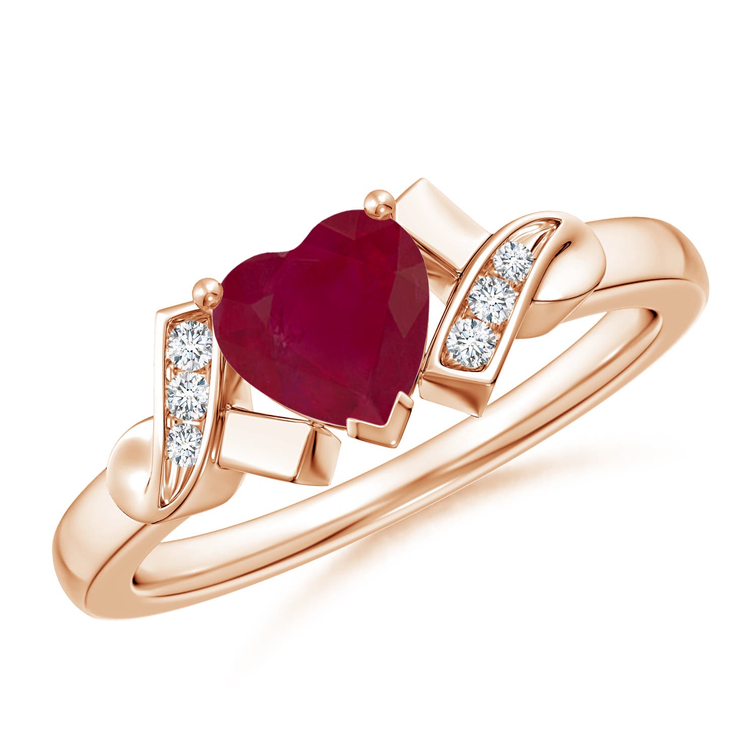 A - Ruby / 0.86 CT / 14 KT Rose Gold