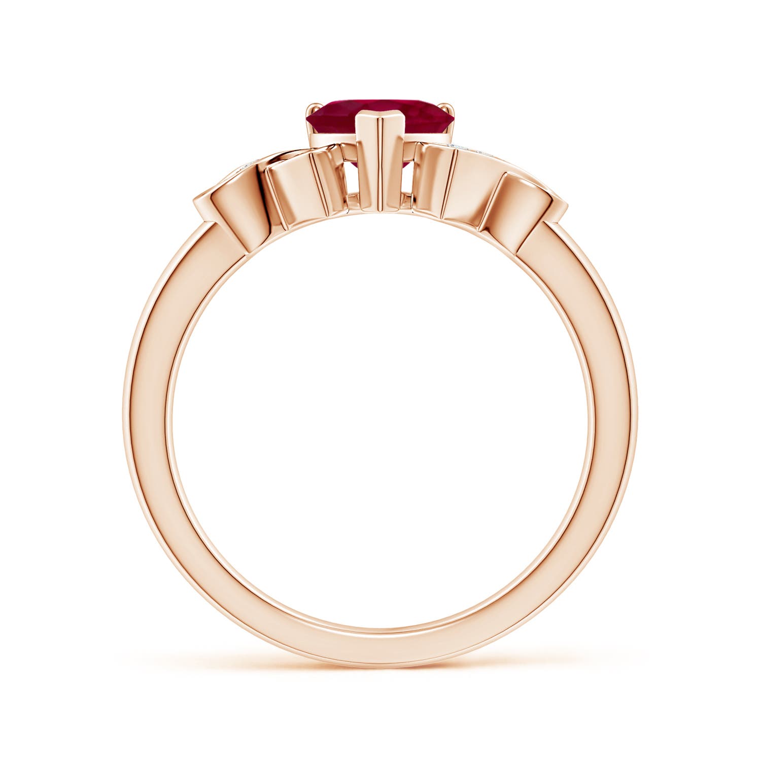 A - Ruby / 0.86 CT / 14 KT Rose Gold