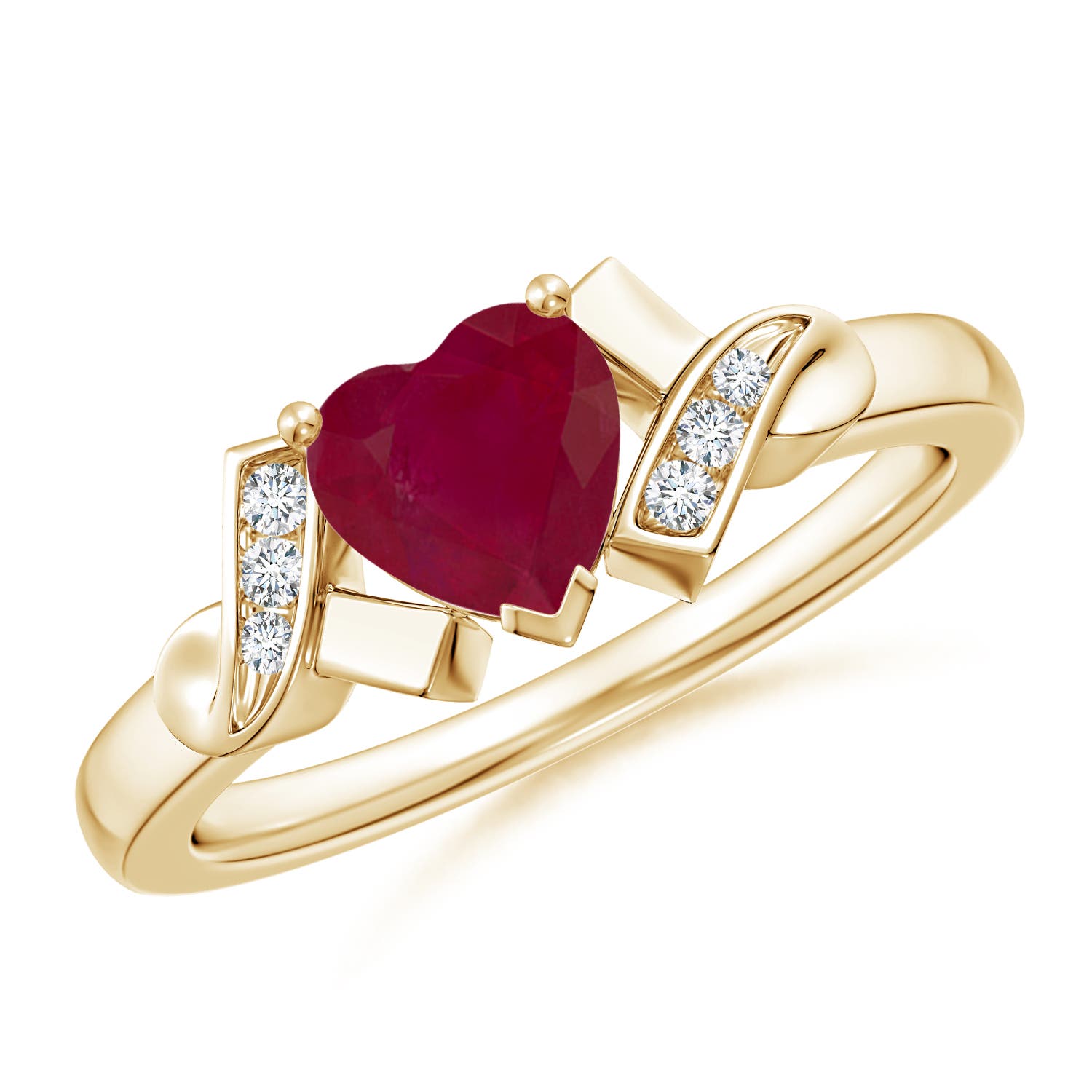 A - Ruby / 0.86 CT / 14 KT Yellow Gold