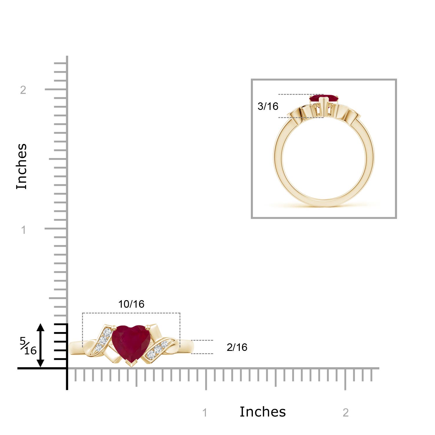 A - Ruby / 0.86 CT / 14 KT Yellow Gold