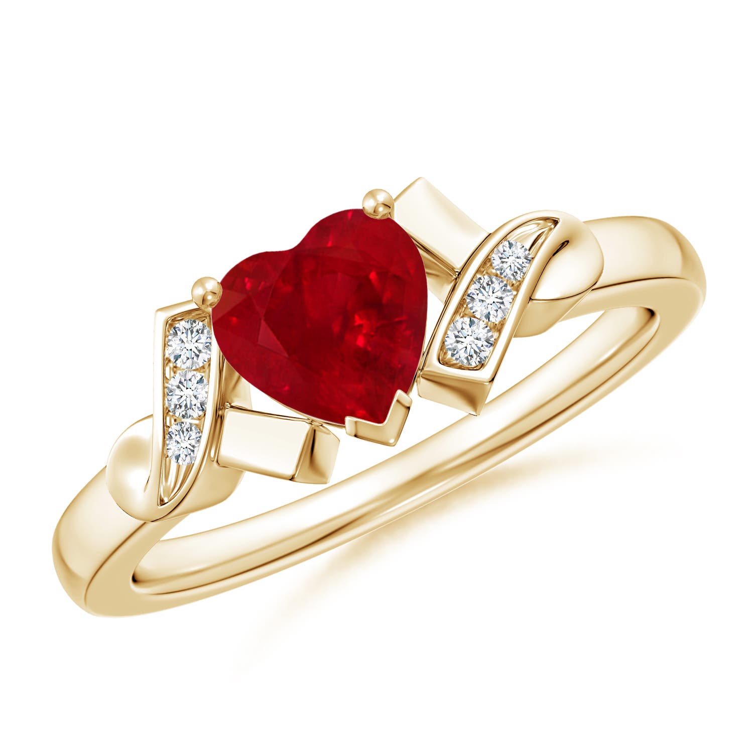 AAA - Ruby / 0.86 CT / 14 KT Yellow Gold