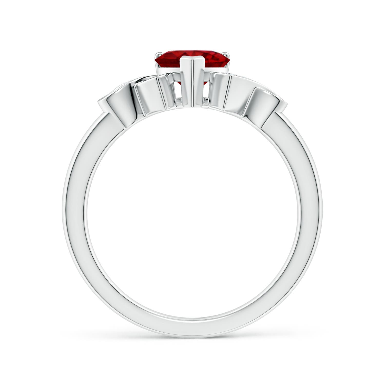 AAAA - Ruby / 0.86 CT / 14 KT White Gold