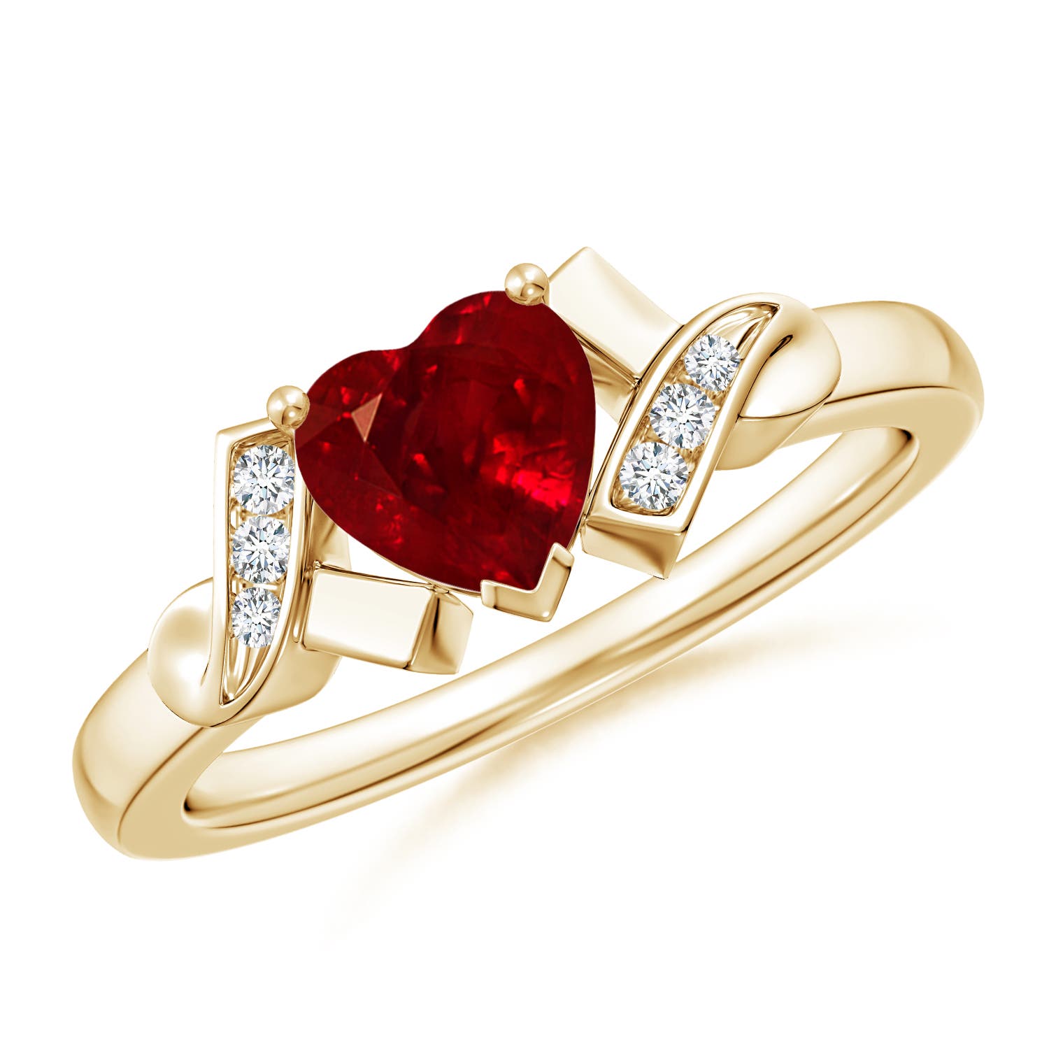 AAAA - Ruby / 0.86 CT / 14 KT Yellow Gold