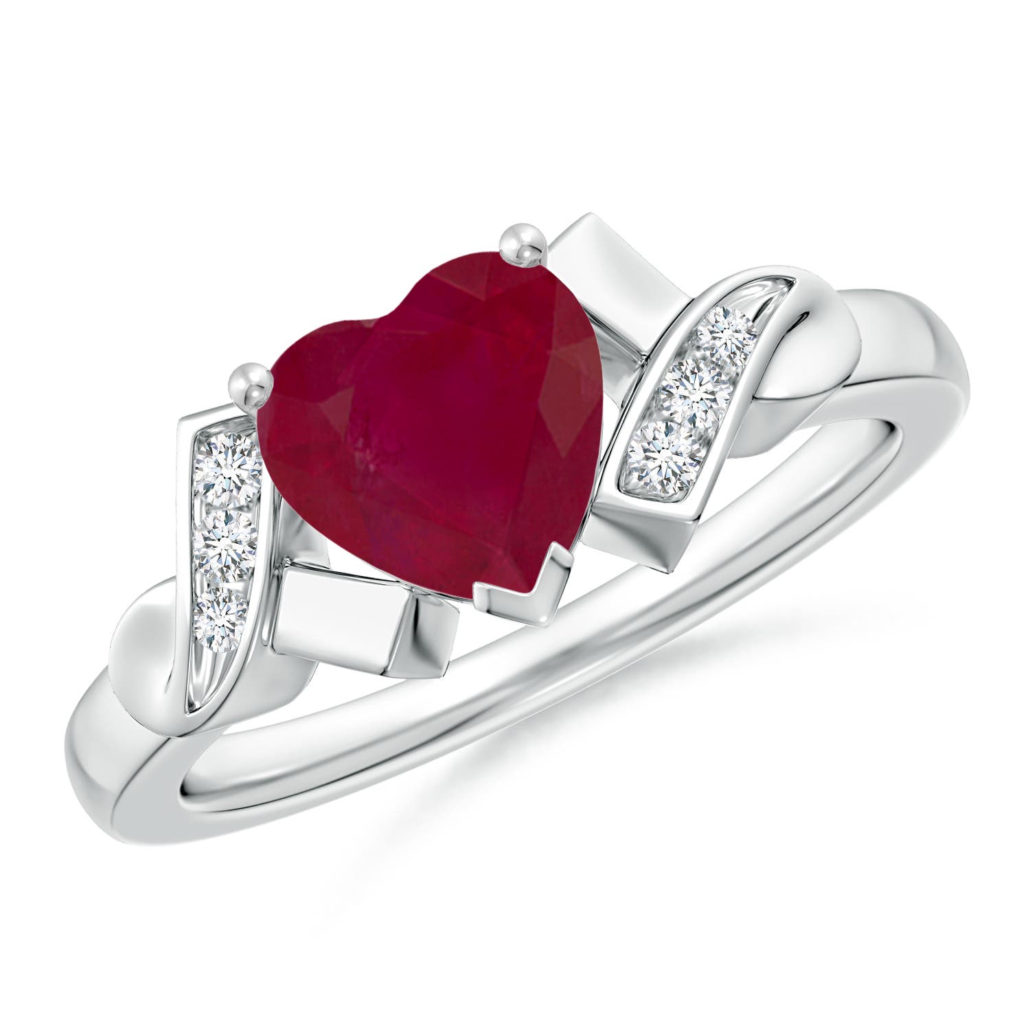 A - Ruby / 1.72 CT / 14 KT White Gold