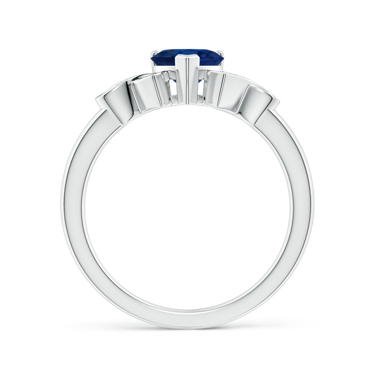 AA - Blue Sapphire / 0.91 CT / 14 KT White Gold