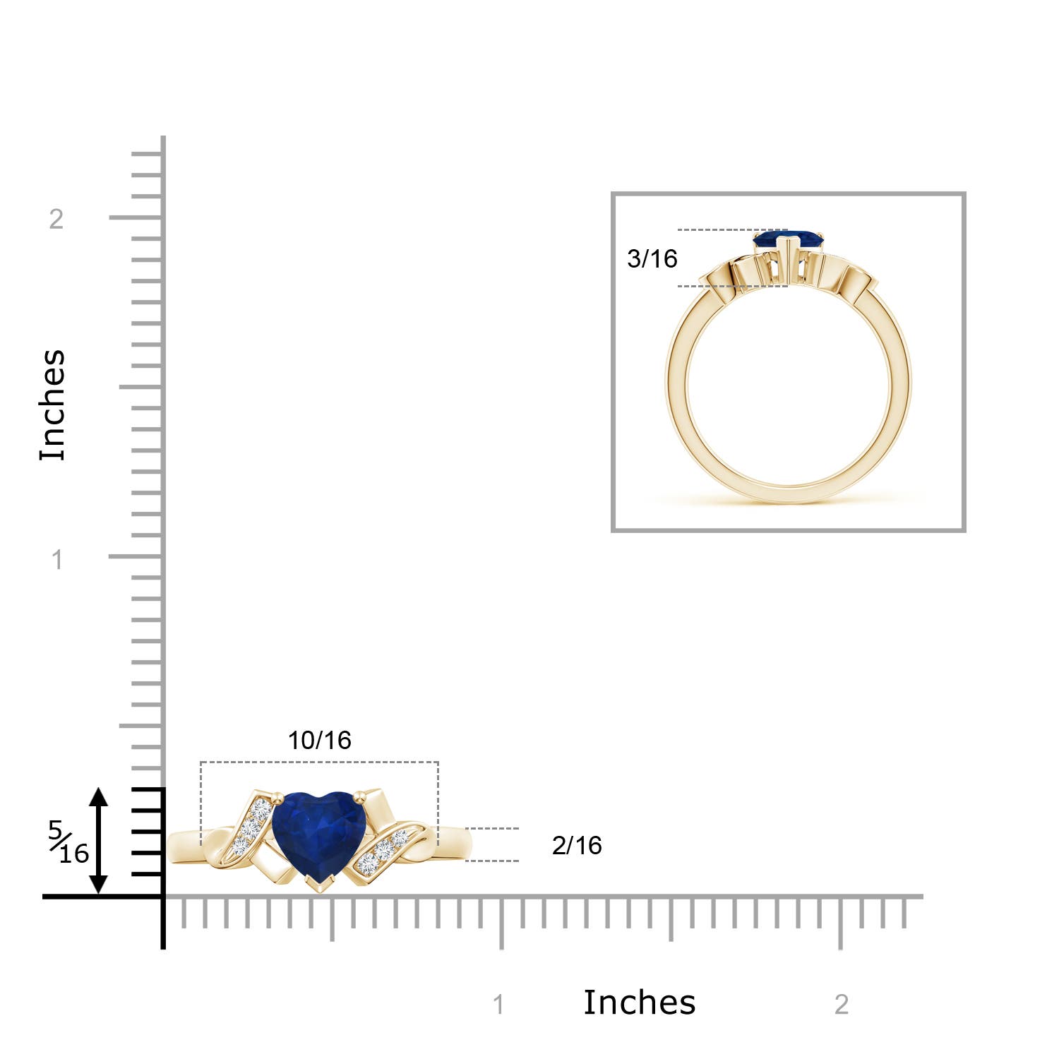 AA - Blue Sapphire / 0.91 CT / 14 KT Yellow Gold