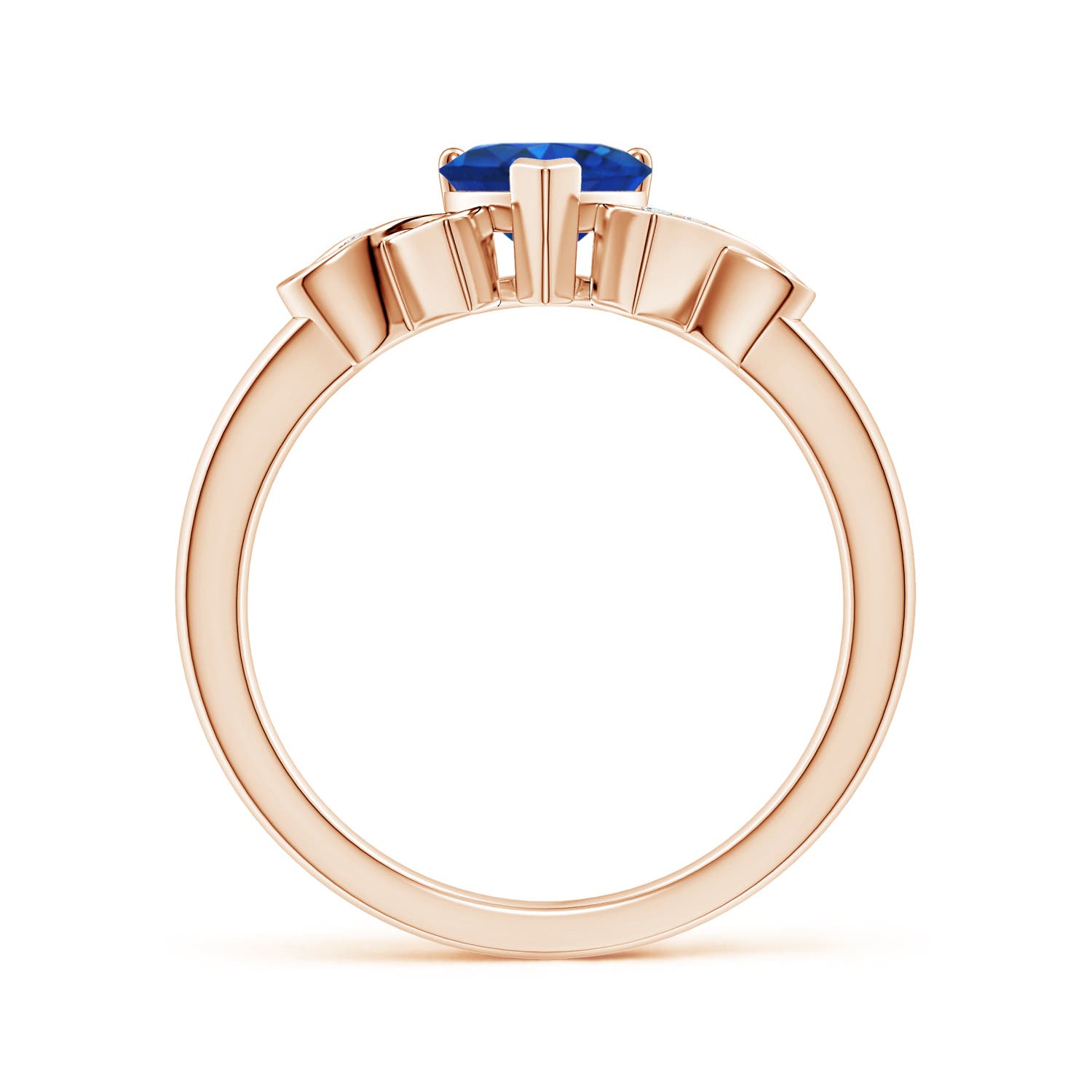 AAA - Blue Sapphire / 0.91 CT / 14 KT Rose Gold