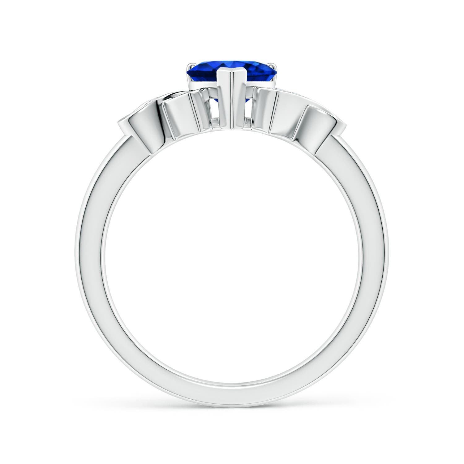 AAAA - Blue Sapphire / 0.91 CT / 14 KT White Gold