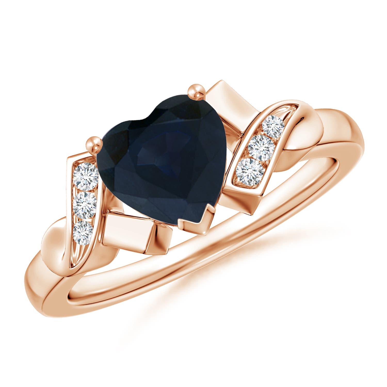 A - Blue Sapphire / 1.22 CT / 14 KT Rose Gold