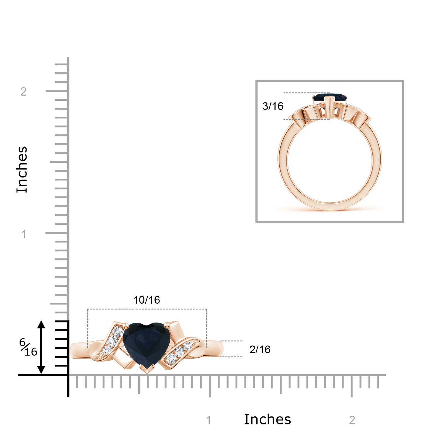 A - Blue Sapphire / 1.22 CT / 14 KT Rose Gold