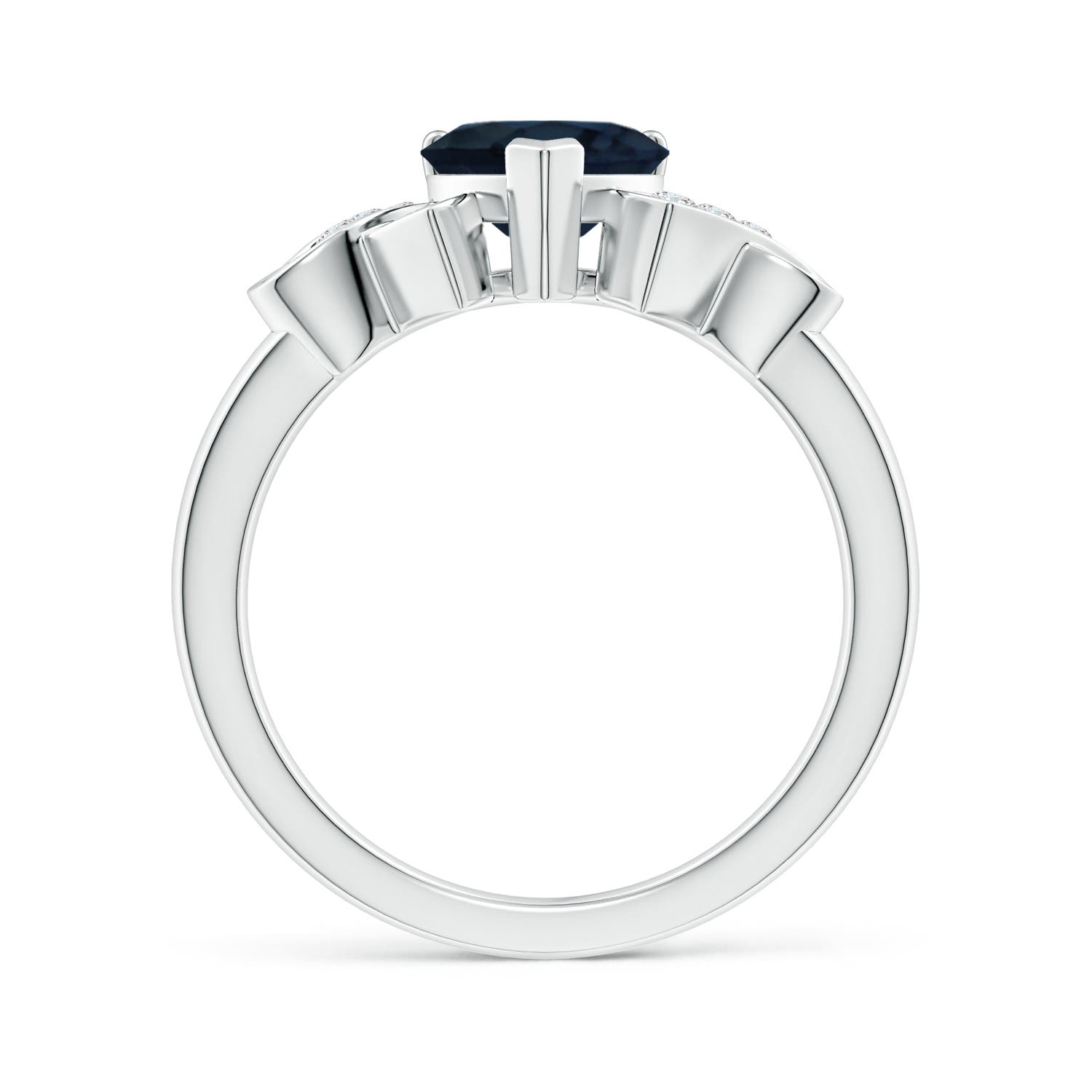 A - Blue Sapphire / 1.22 CT / 14 KT White Gold