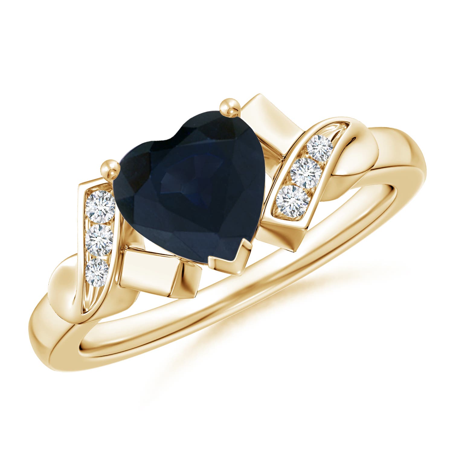 A - Blue Sapphire / 1.22 CT / 14 KT Yellow Gold