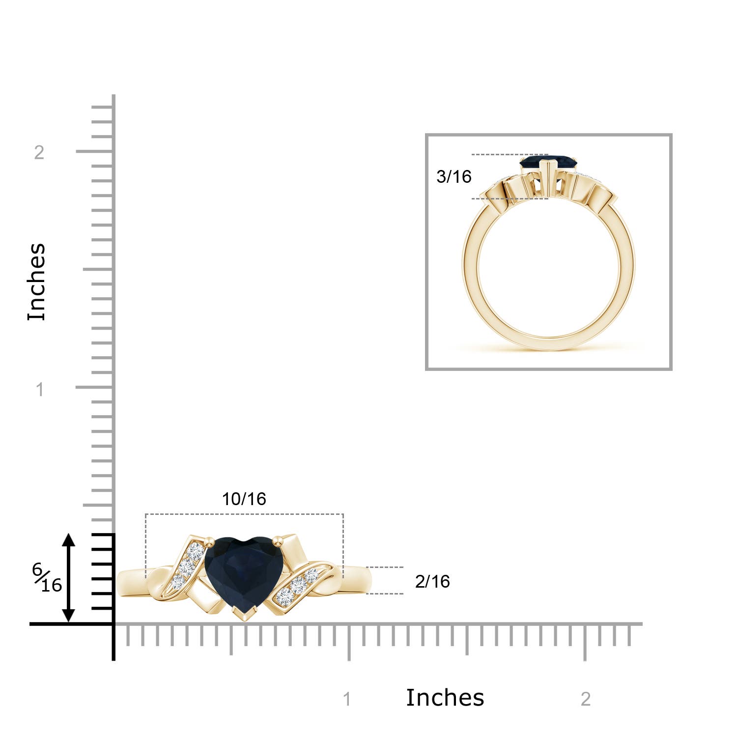 A - Blue Sapphire / 1.22 CT / 14 KT Yellow Gold