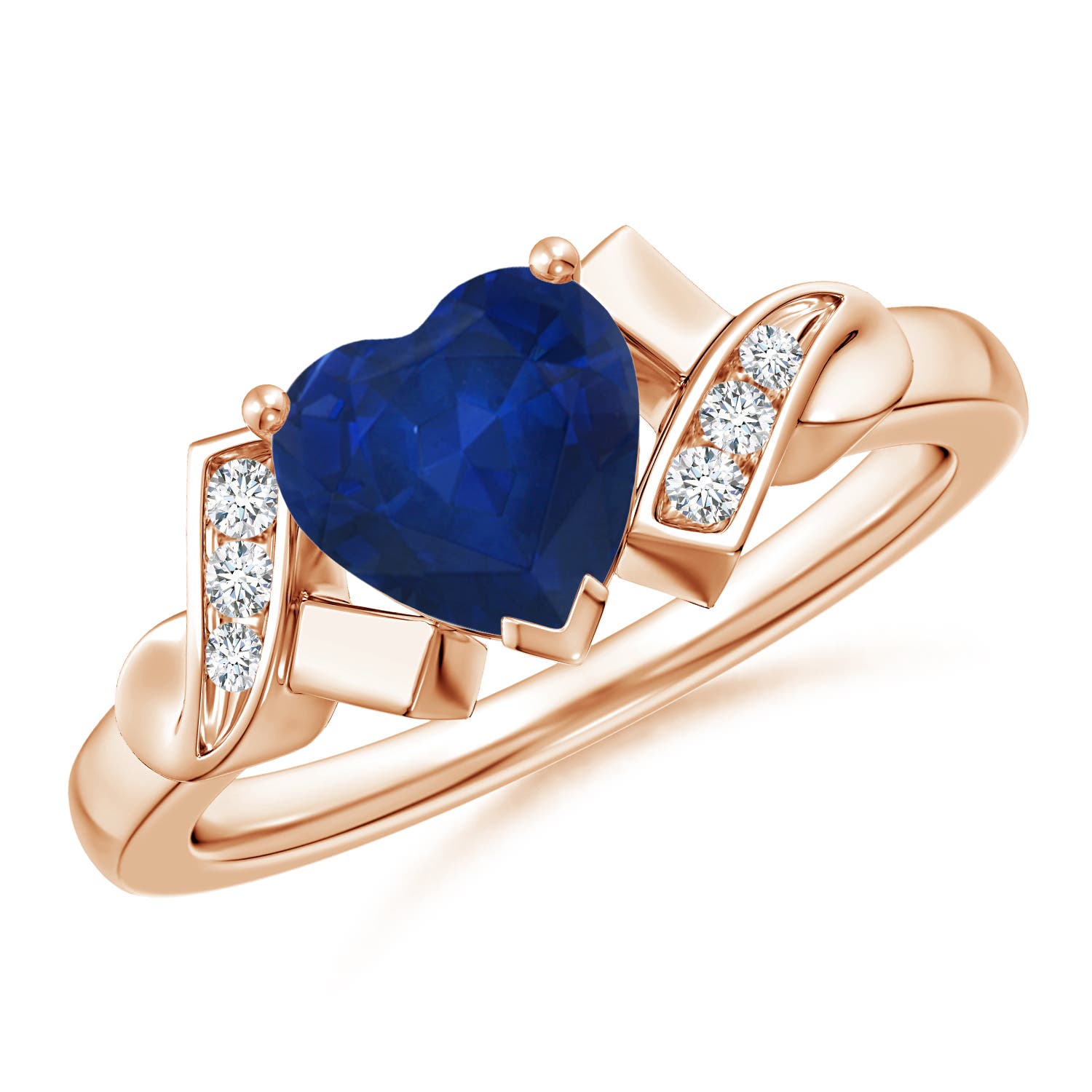 AA - Blue Sapphire / 1.22 CT / 14 KT Rose Gold