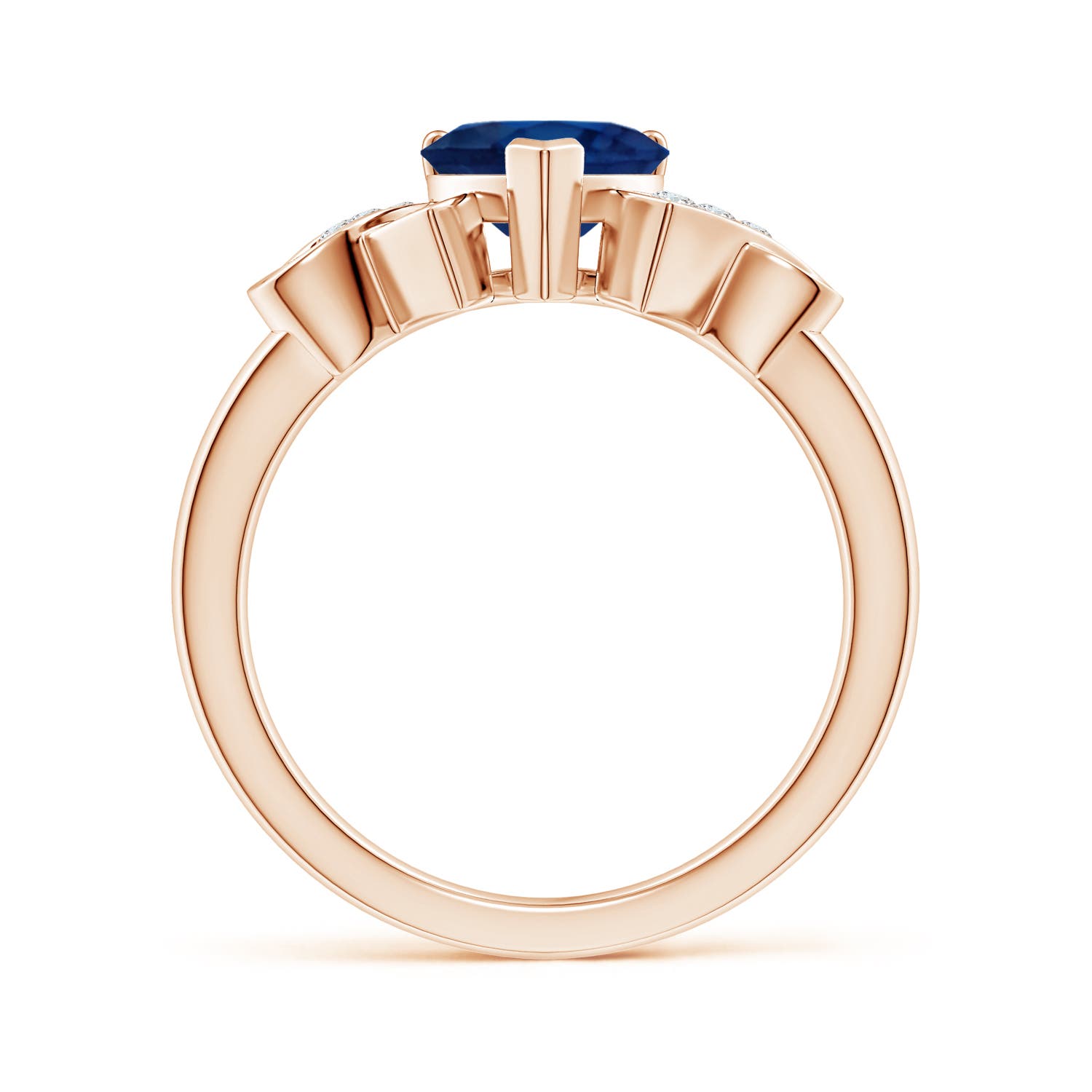 AA - Blue Sapphire / 1.22 CT / 14 KT Rose Gold