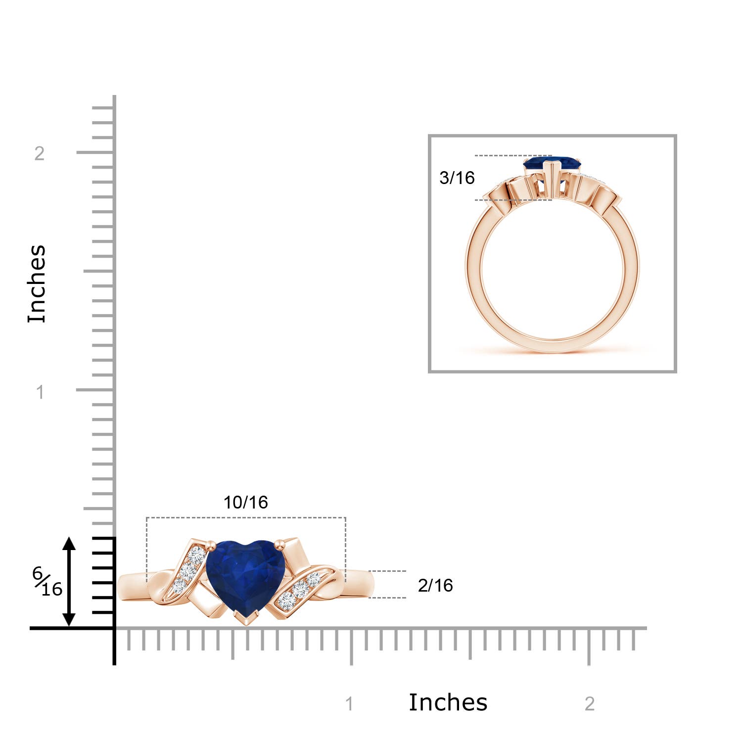 AA - Blue Sapphire / 1.22 CT / 14 KT Rose Gold