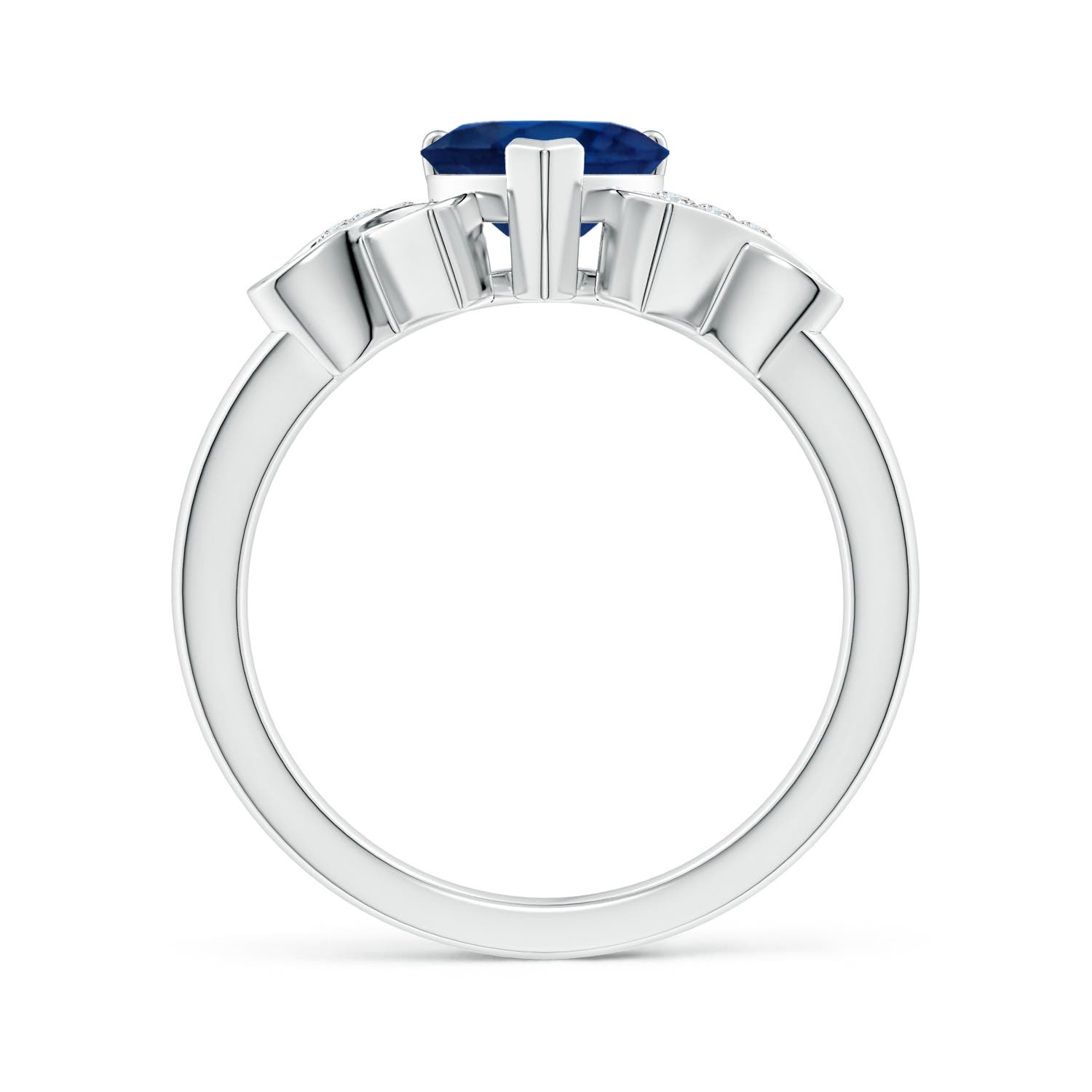 AA - Blue Sapphire / 1.22 CT / 14 KT White Gold