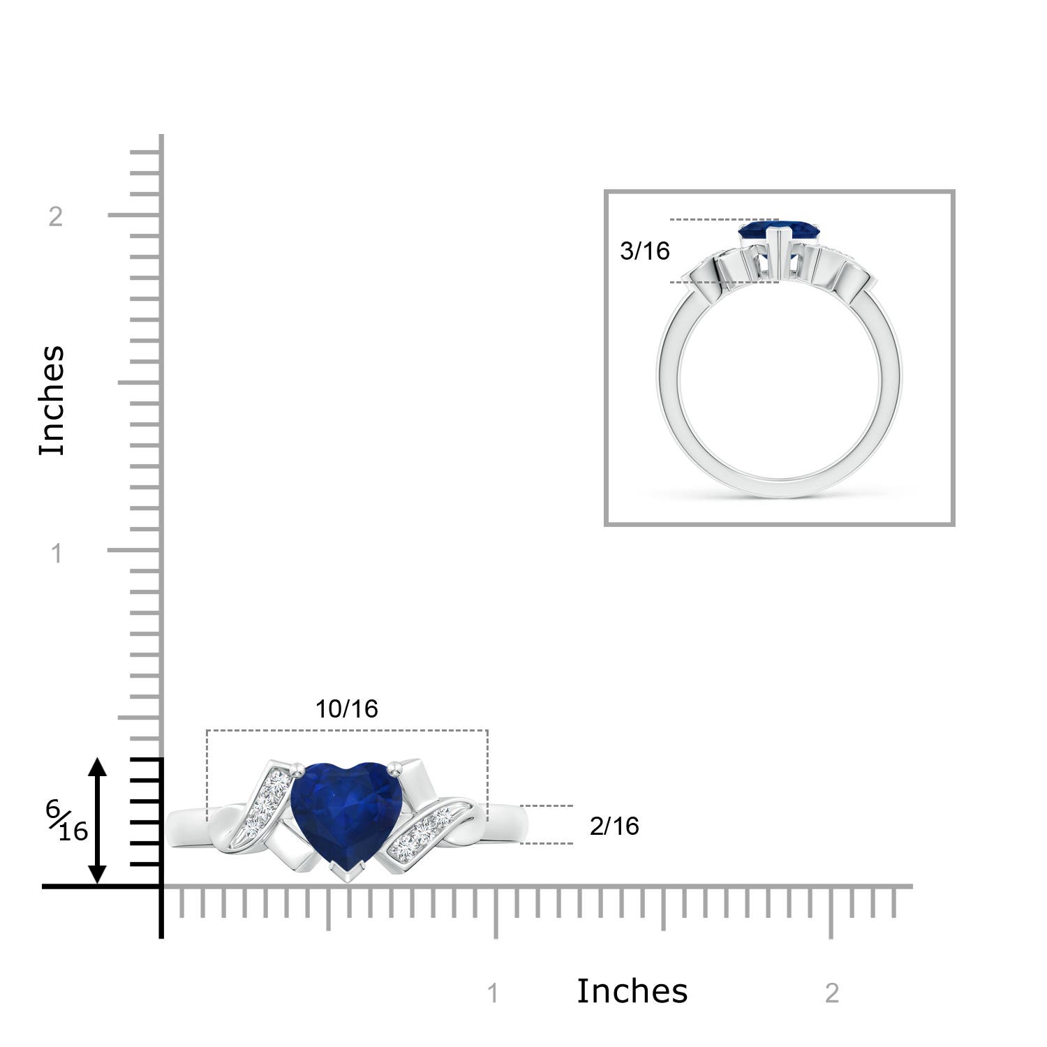 AA - Blue Sapphire / 1.22 CT / 14 KT White Gold