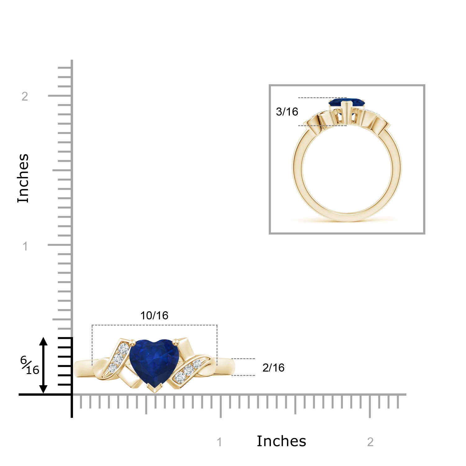 AA - Blue Sapphire / 1.22 CT / 14 KT Yellow Gold