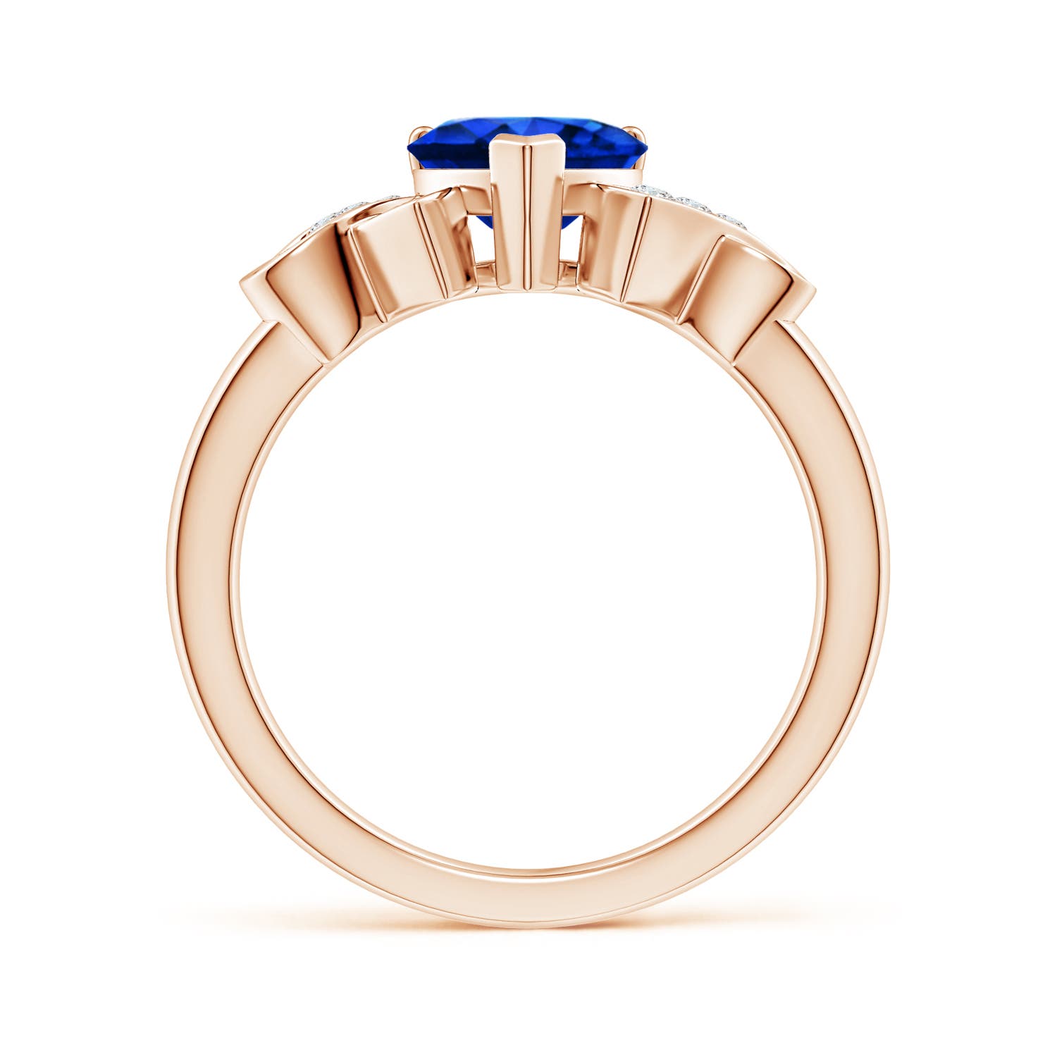 AAAA - Blue Sapphire / 1.22 CT / 14 KT Rose Gold