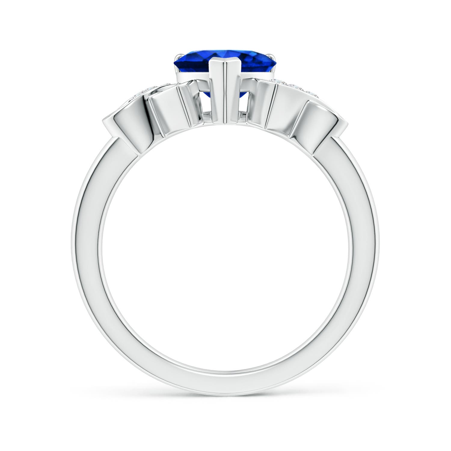 AAAA - Blue Sapphire / 1.22 CT / 14 KT White Gold