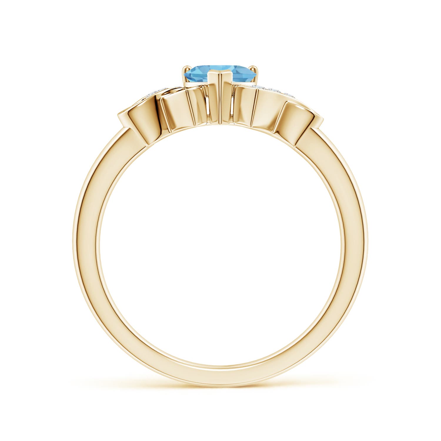 AA - Swiss Blue Topaz / 0.66 CT / 14 KT Yellow Gold