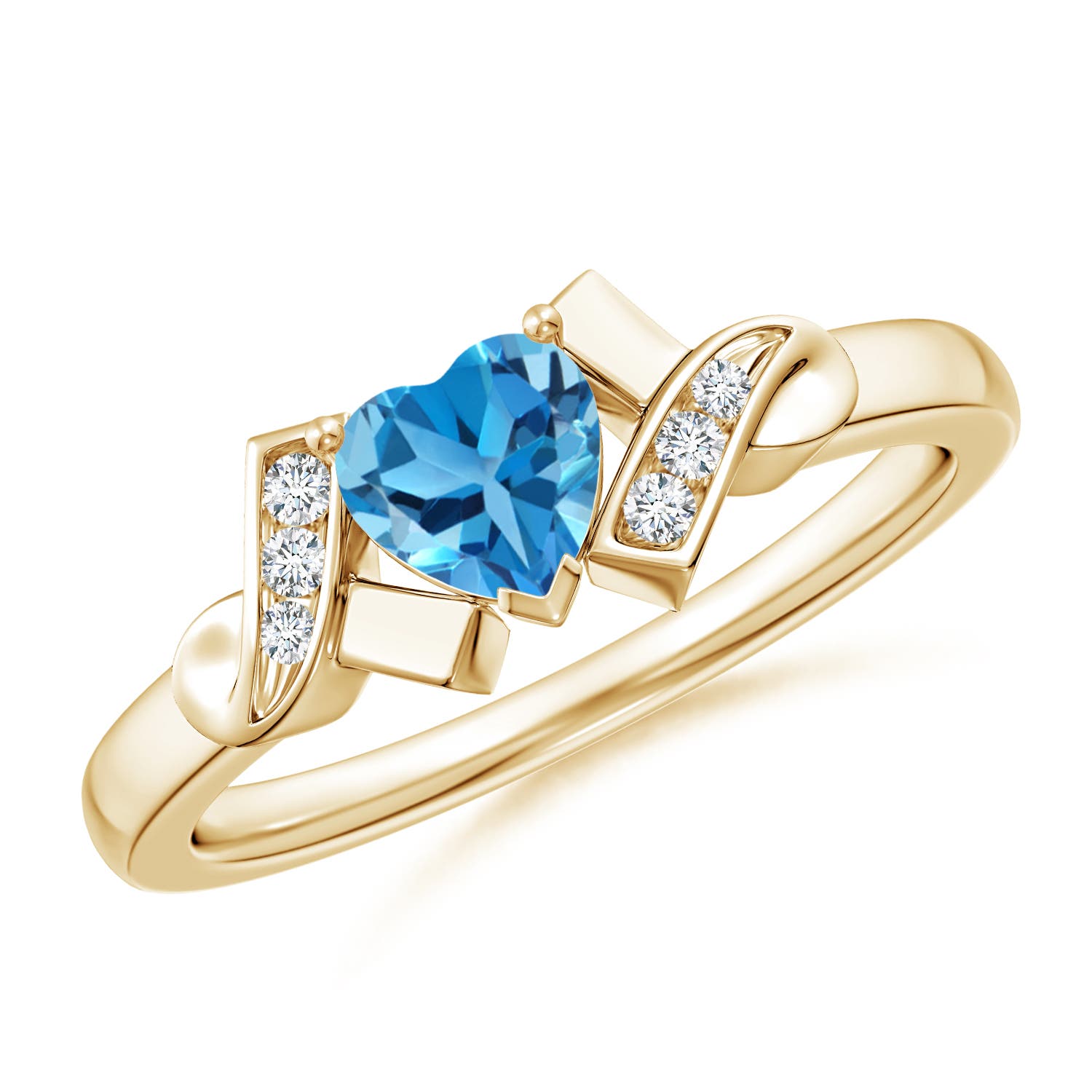 AAA - Swiss Blue Topaz / 0.66 CT / 14 KT Yellow Gold