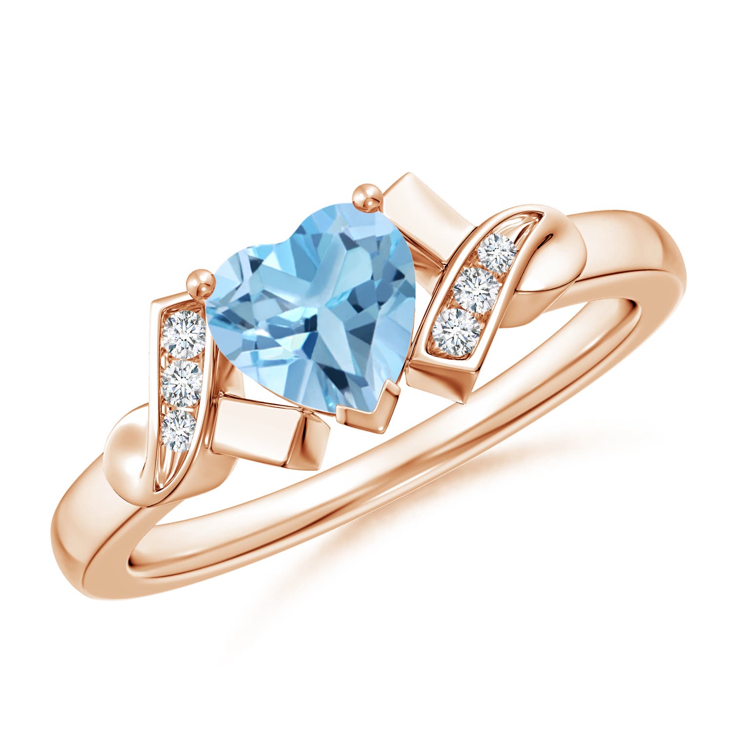 A - Swiss Blue Topaz / 0.98 CT / 14 KT Rose Gold