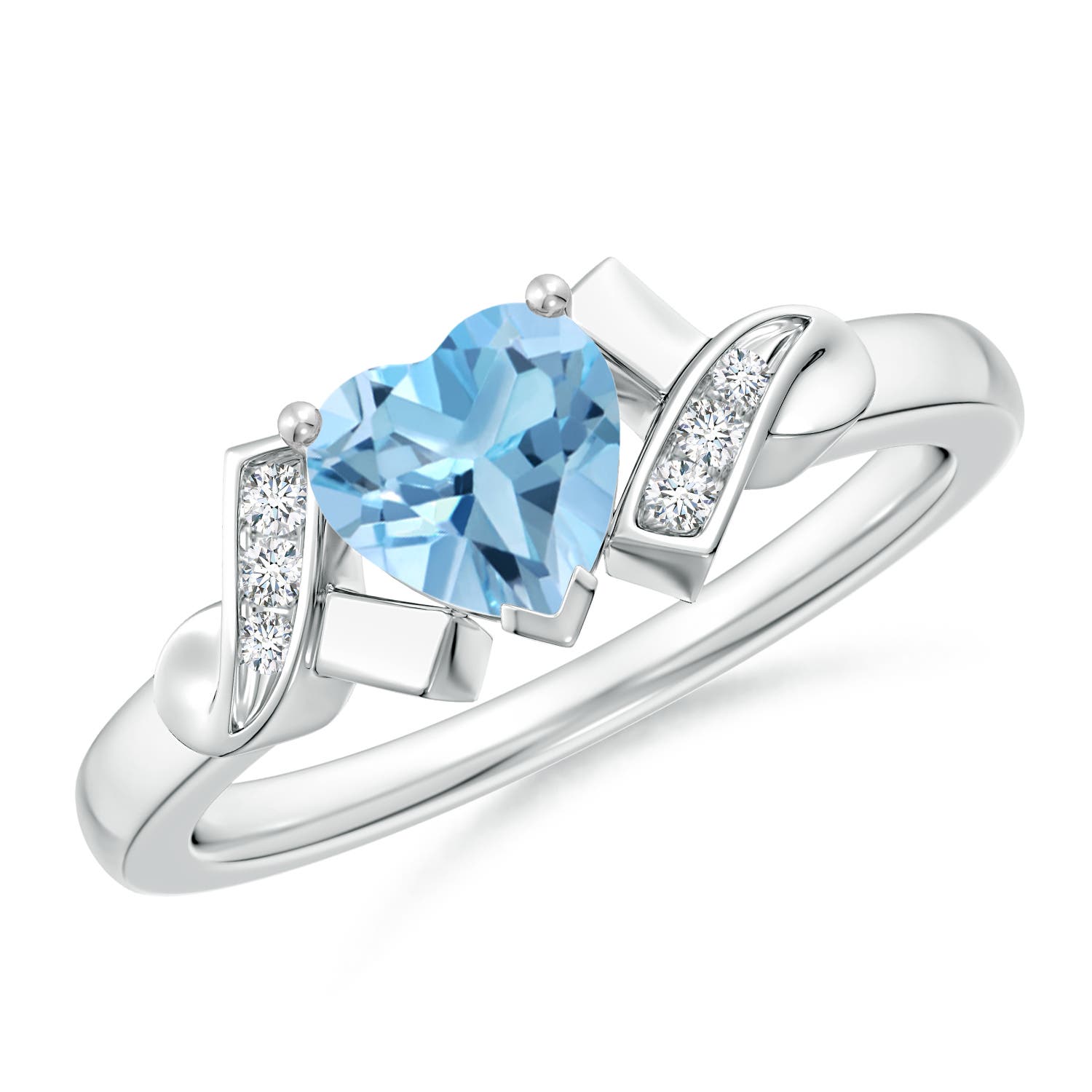 A - Swiss Blue Topaz / 0.98 CT / 14 KT White Gold