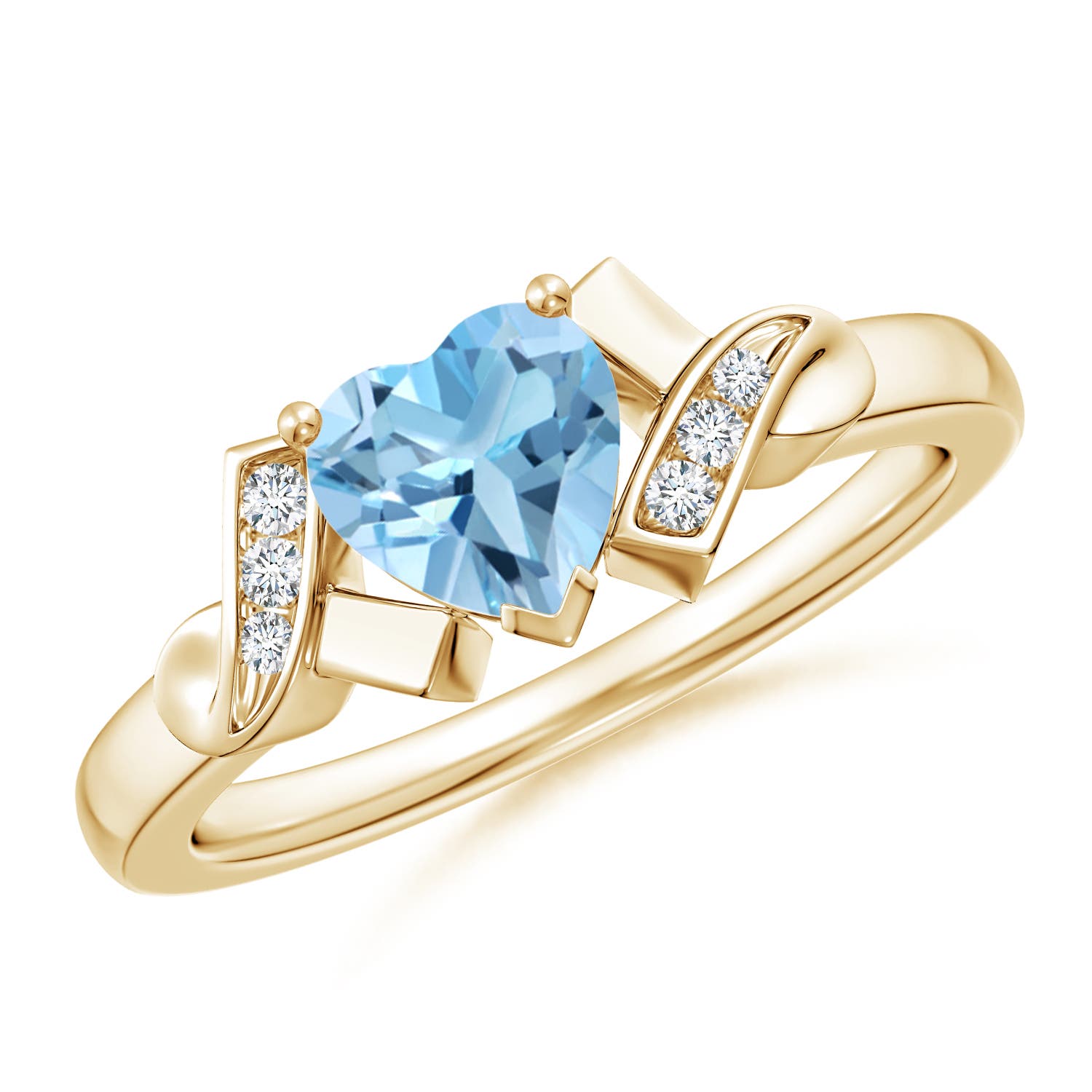 A - Swiss Blue Topaz / 0.98 CT / 14 KT Yellow Gold