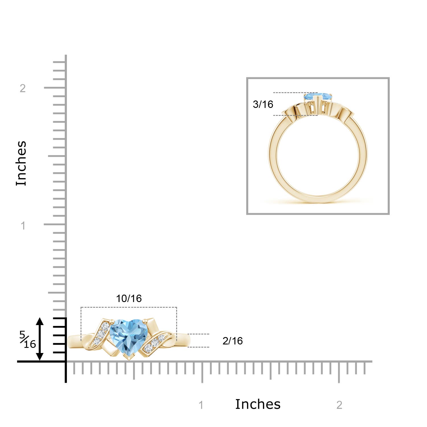 A - Swiss Blue Topaz / 0.98 CT / 14 KT Yellow Gold