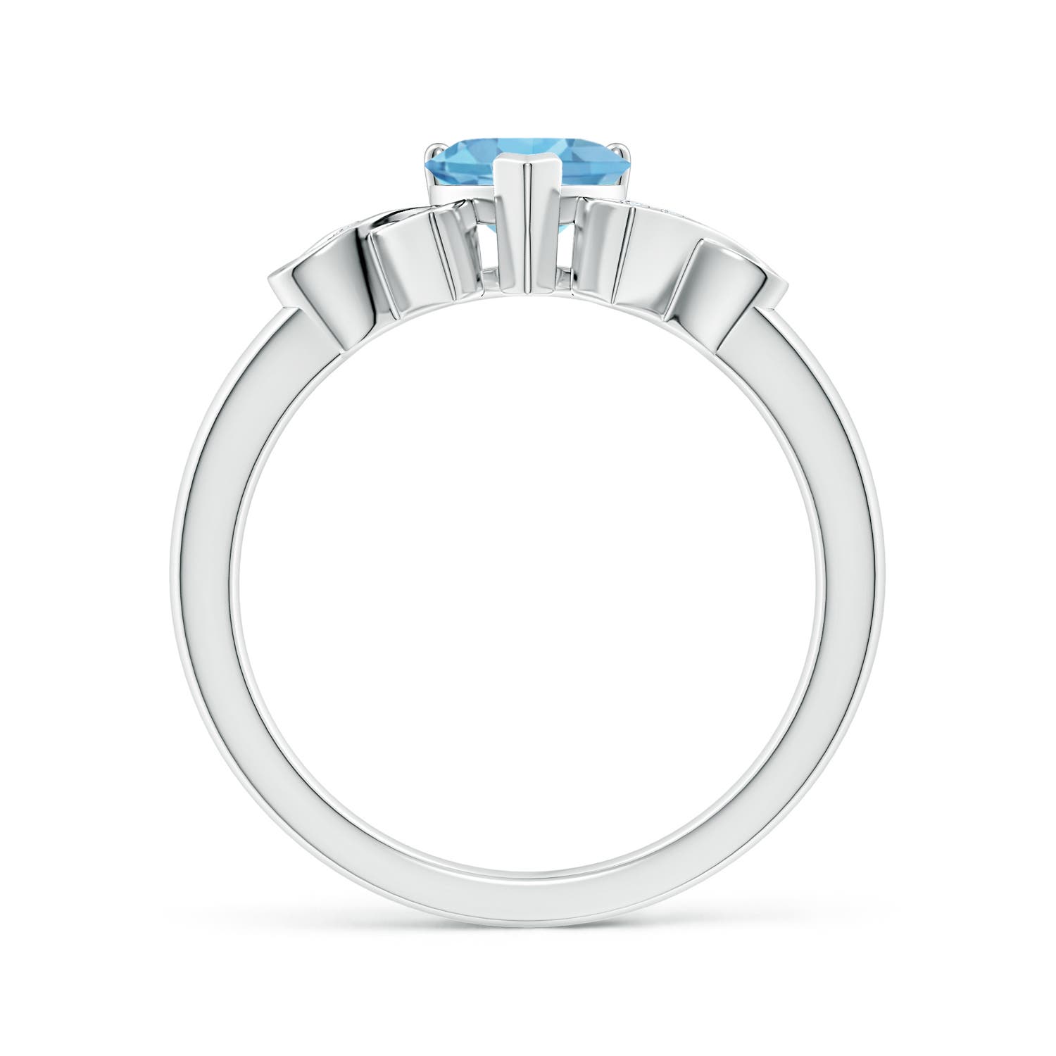 AA - Swiss Blue Topaz / 0.98 CT / 14 KT White Gold