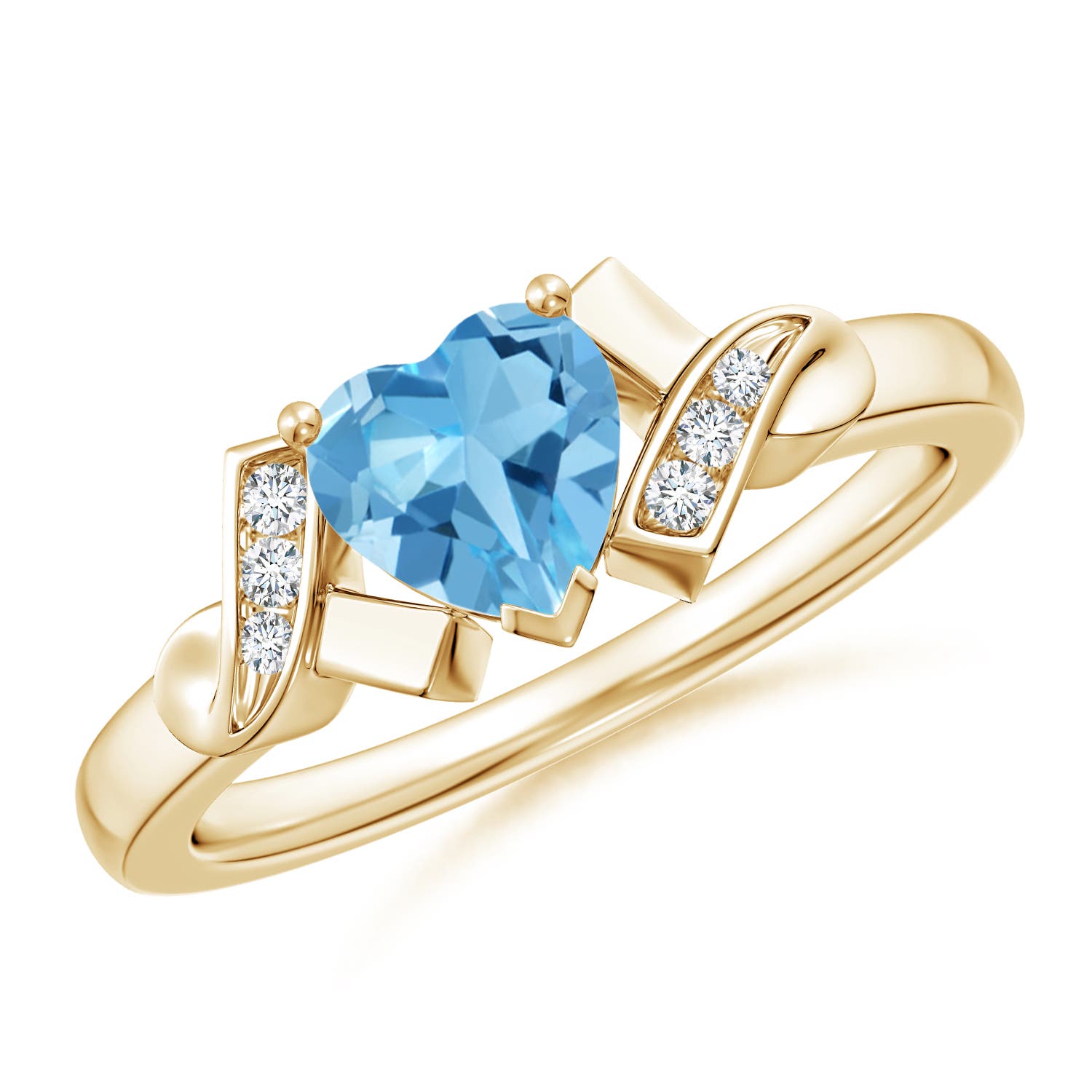 AA - Swiss Blue Topaz / 0.98 CT / 14 KT Yellow Gold