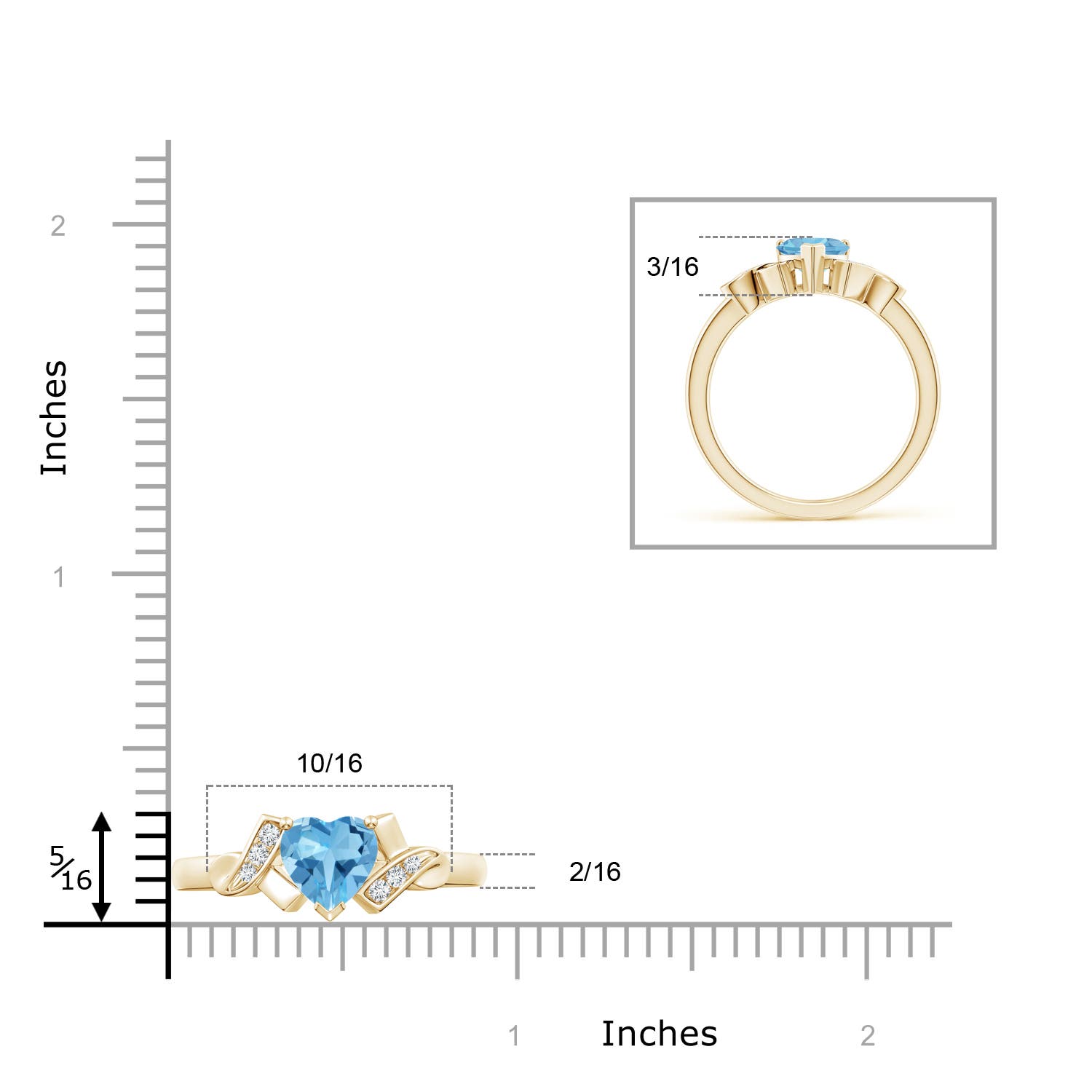 AA - Swiss Blue Topaz / 0.98 CT / 14 KT Yellow Gold