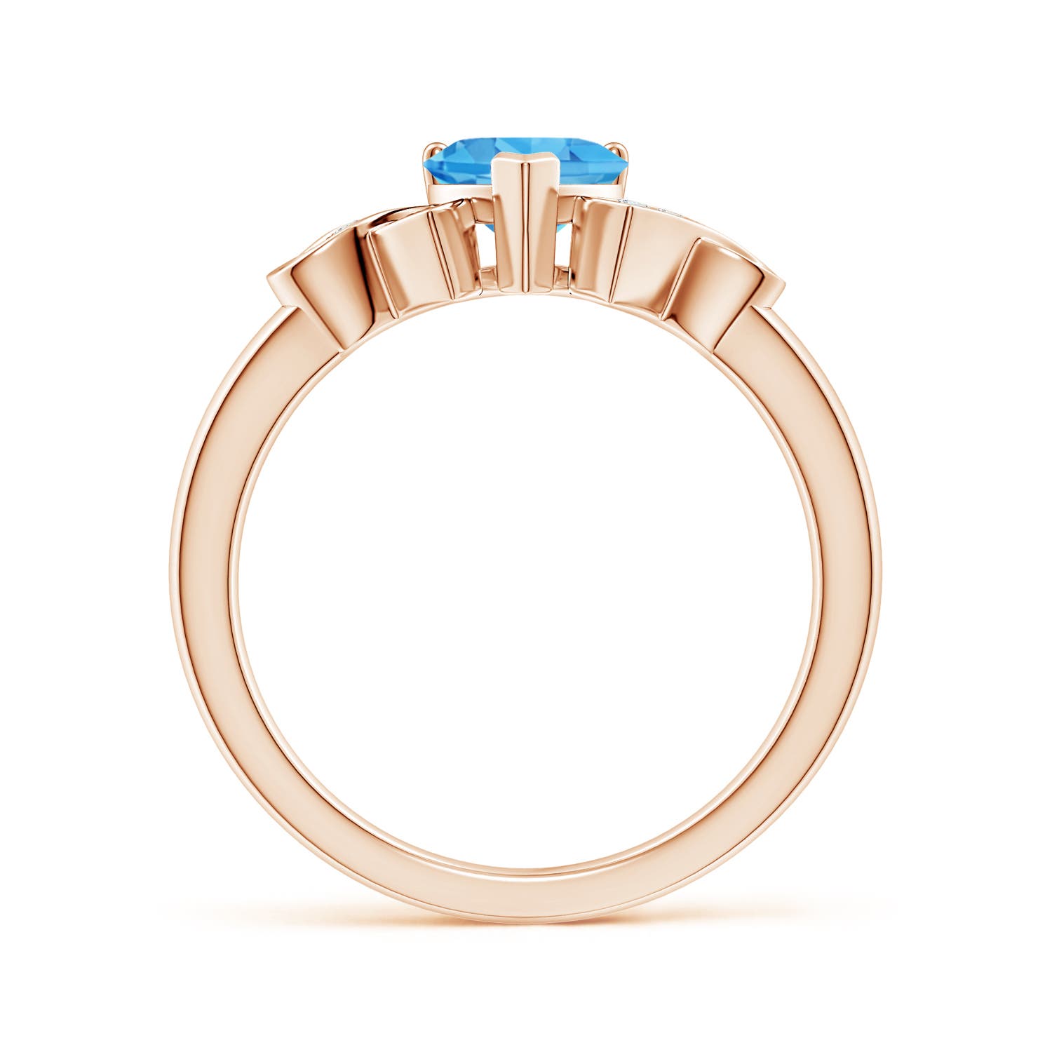 AAA - Swiss Blue Topaz / 0.98 CT / 14 KT Rose Gold