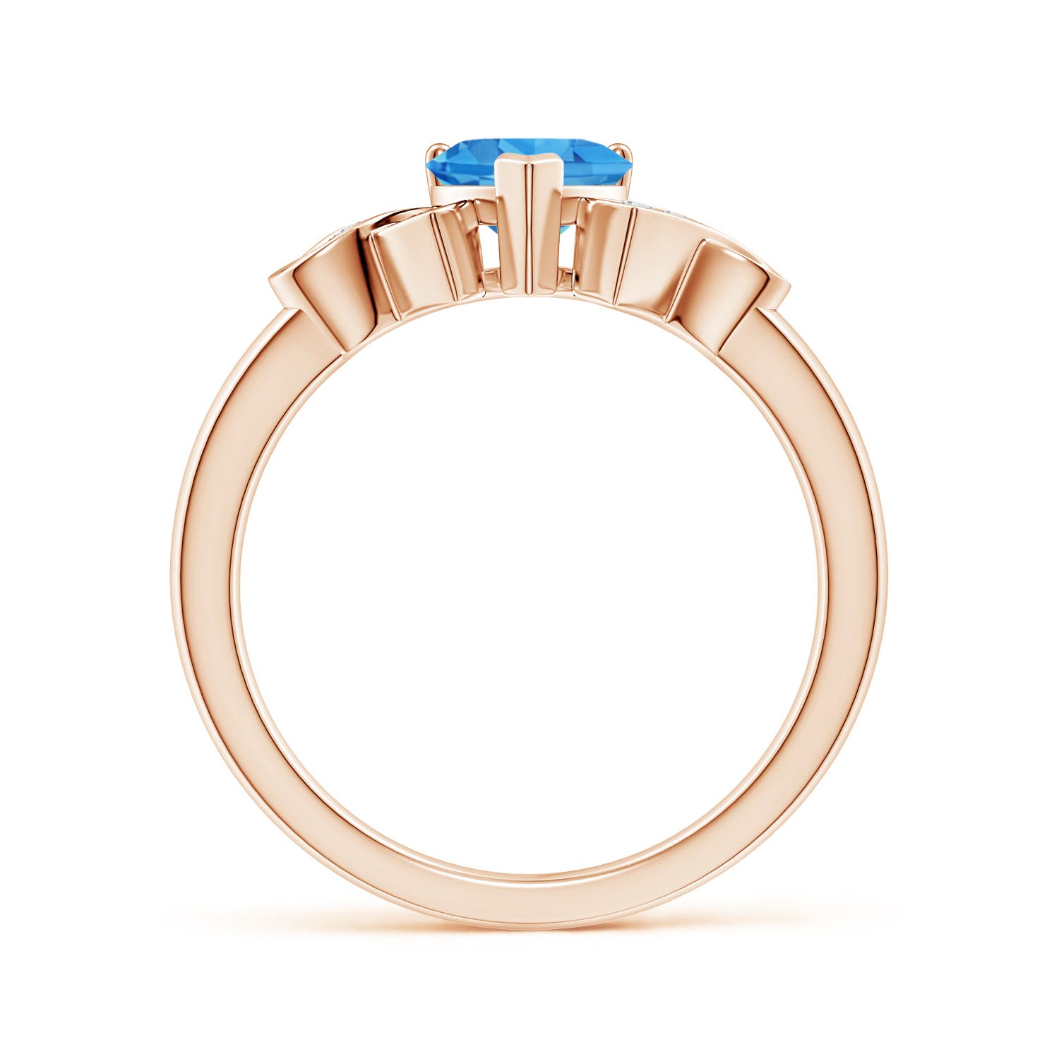 AAAA - Swiss Blue Topaz / 0.98 CT / 14 KT Rose Gold