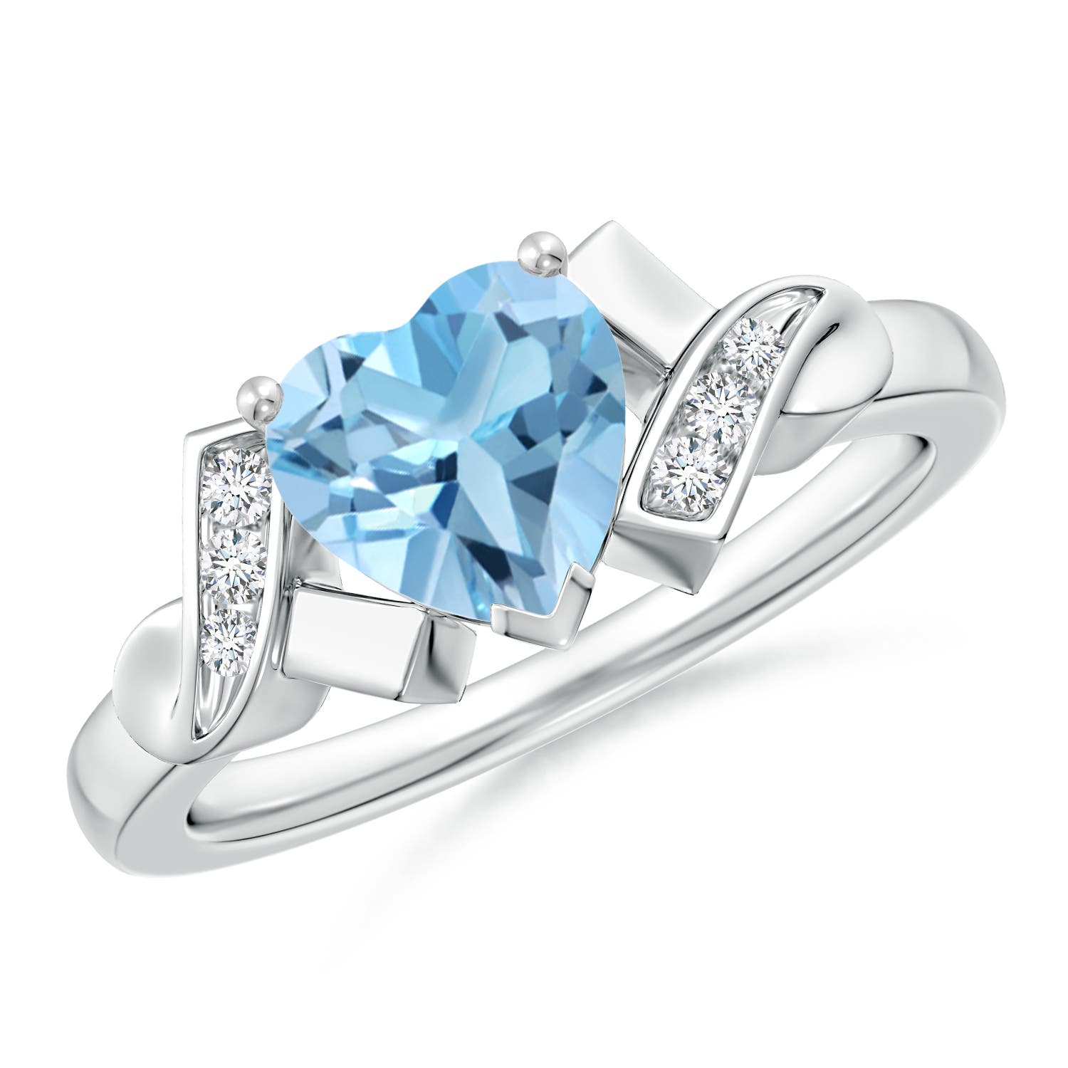 A - Swiss Blue Topaz / 1.55 CT / 14 KT White Gold