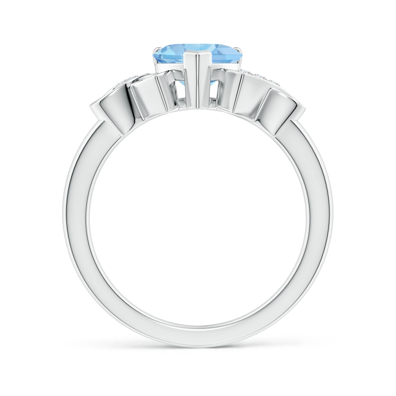 A - Swiss Blue Topaz / 1.55 CT / 14 KT White Gold