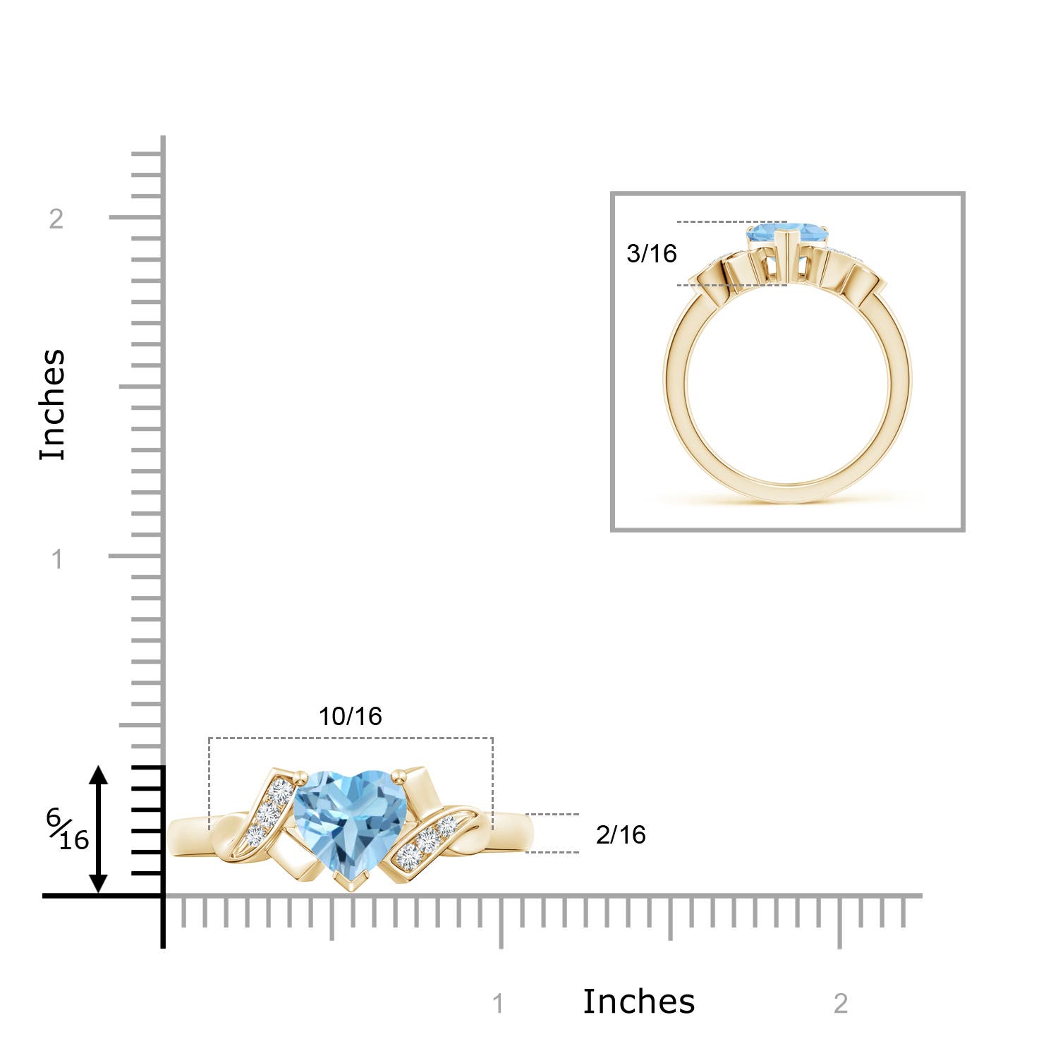 A - Swiss Blue Topaz / 1.55 CT / 14 KT Yellow Gold