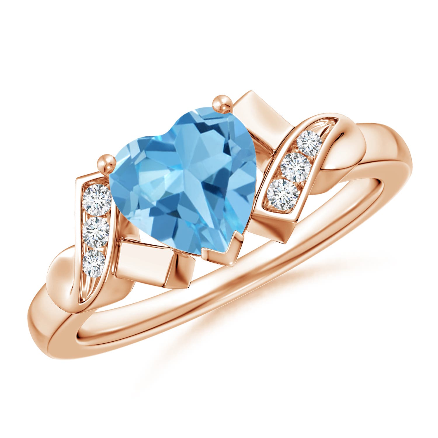 AA - Swiss Blue Topaz / 1.55 CT / 14 KT Rose Gold