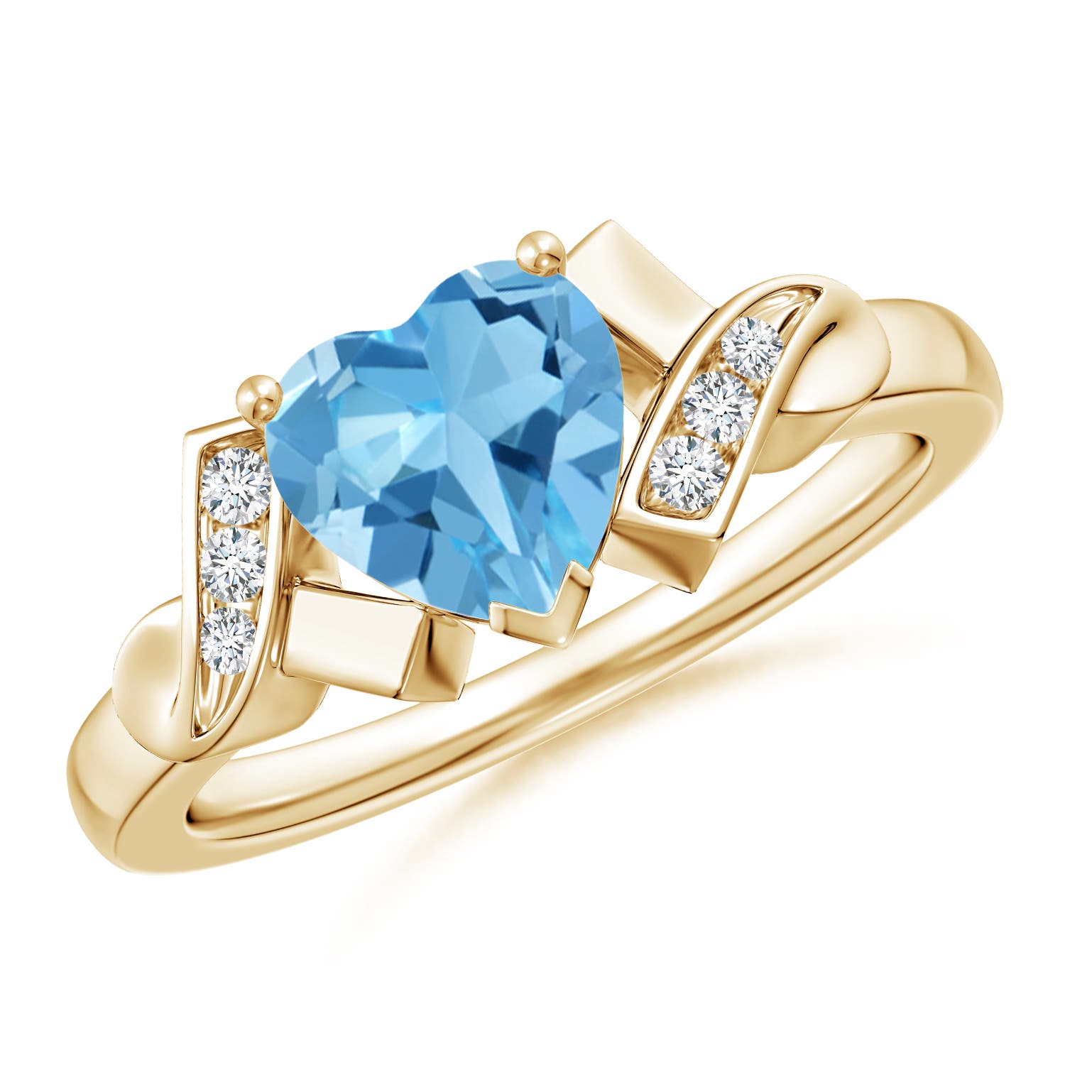 AA - Swiss Blue Topaz / 1.55 CT / 14 KT Yellow Gold