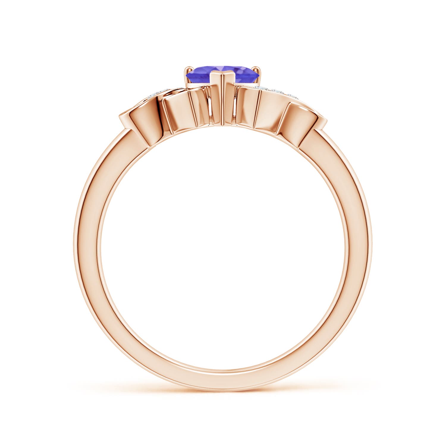 AAA - Tanzanite / 0.46 CT / 14 KT Rose Gold