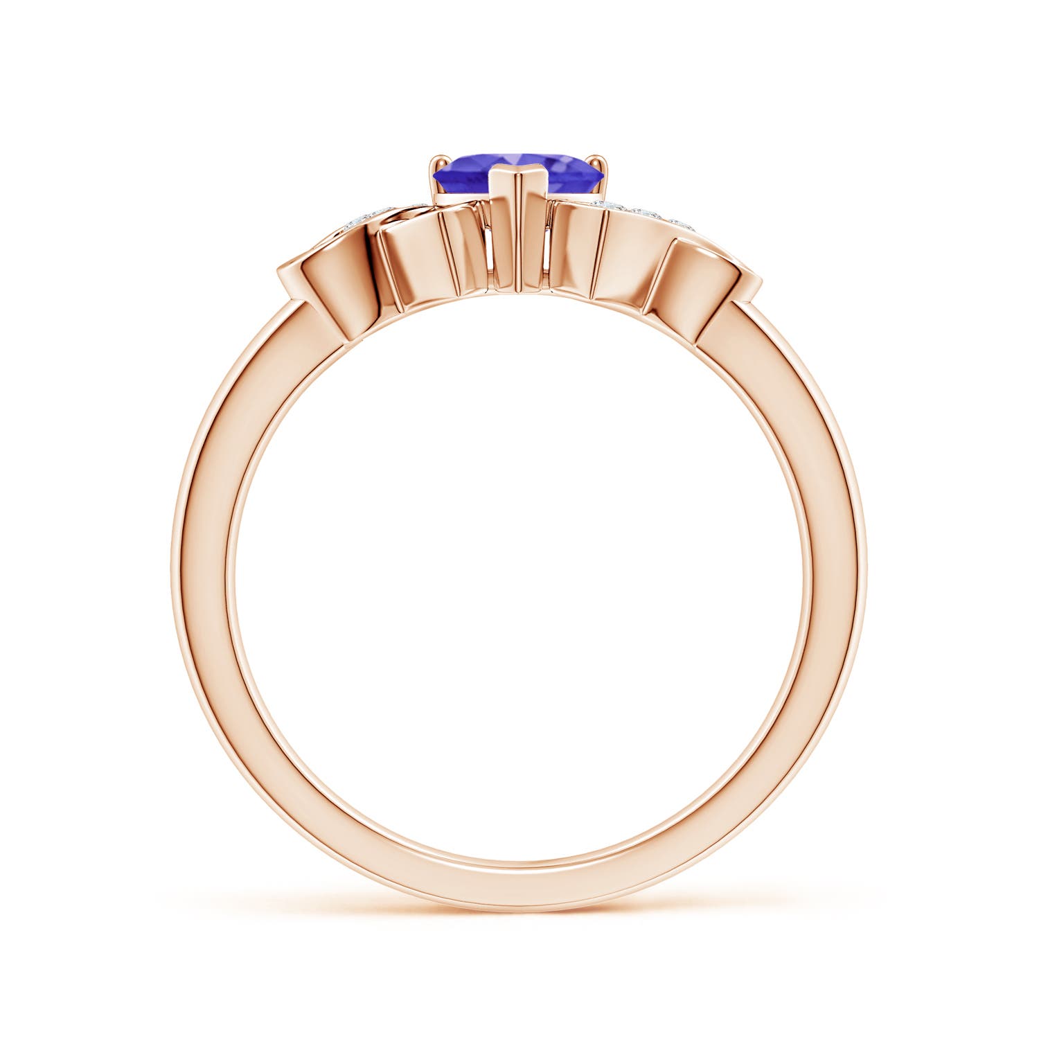 AAAA - Tanzanite / 0.46 CT / 14 KT Rose Gold