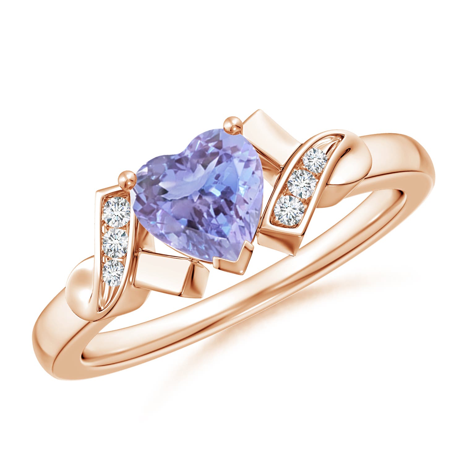 A - Tanzanite / 0.86 CT / 14 KT Rose Gold