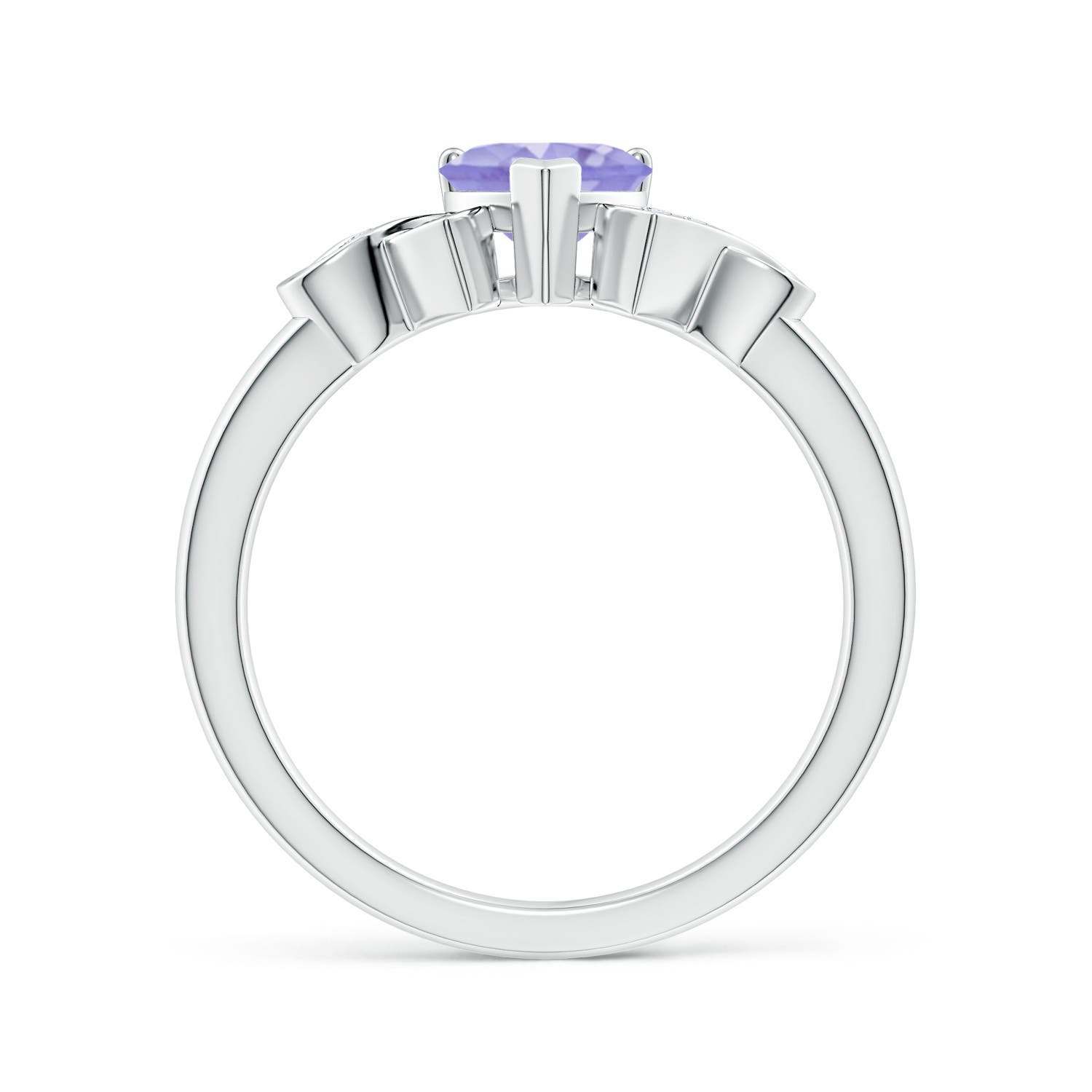 A - Tanzanite / 0.86 CT / 14 KT White Gold