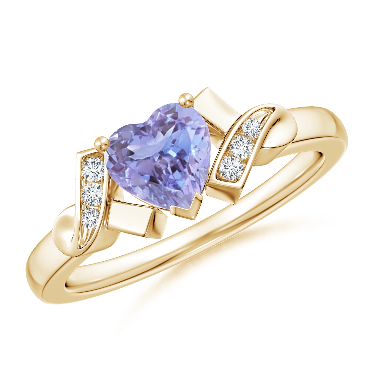 A - Tanzanite / 0.86 CT / 14 KT Yellow Gold