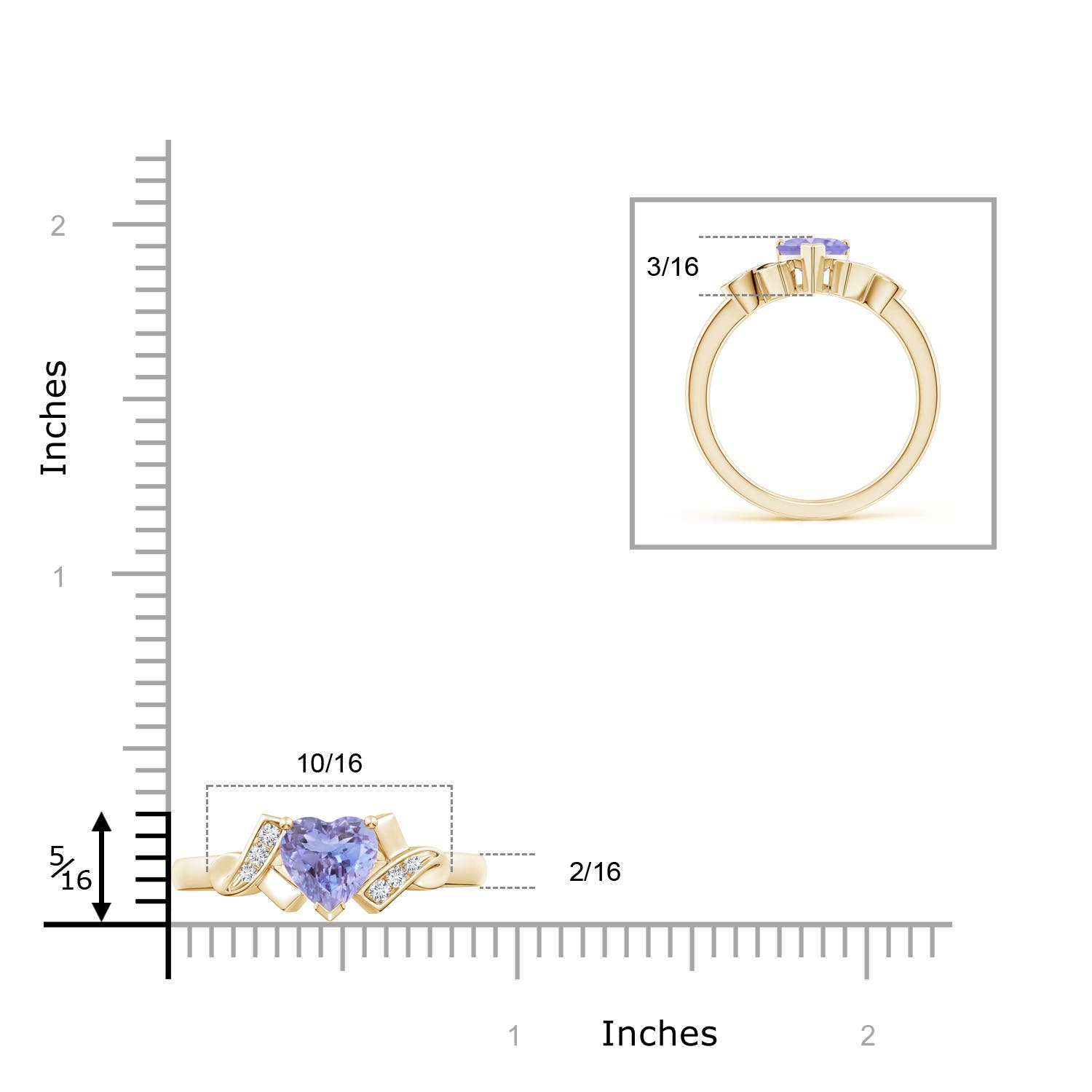 A - Tanzanite / 0.86 CT / 14 KT Yellow Gold